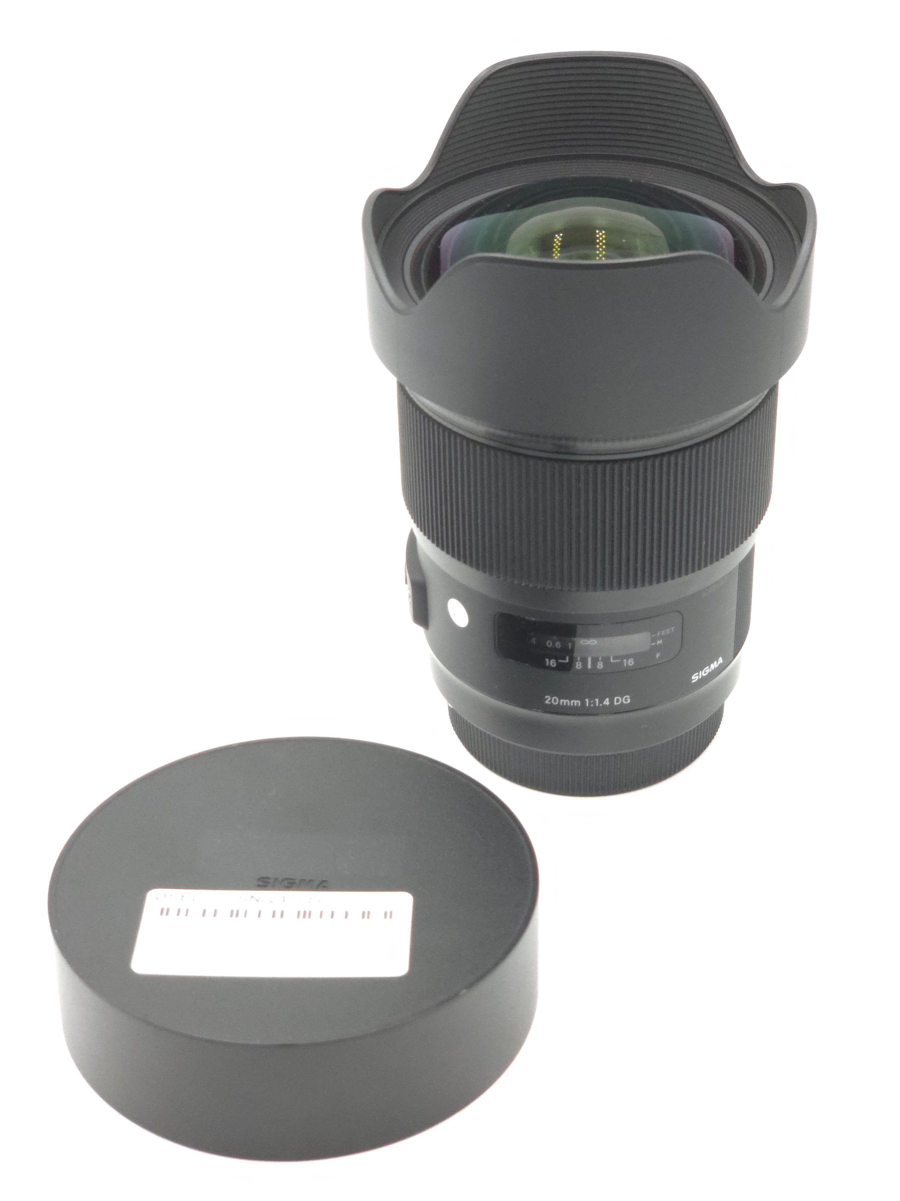 USED Sigma 20mm F1.4 Art DG HSM Lens for Canon