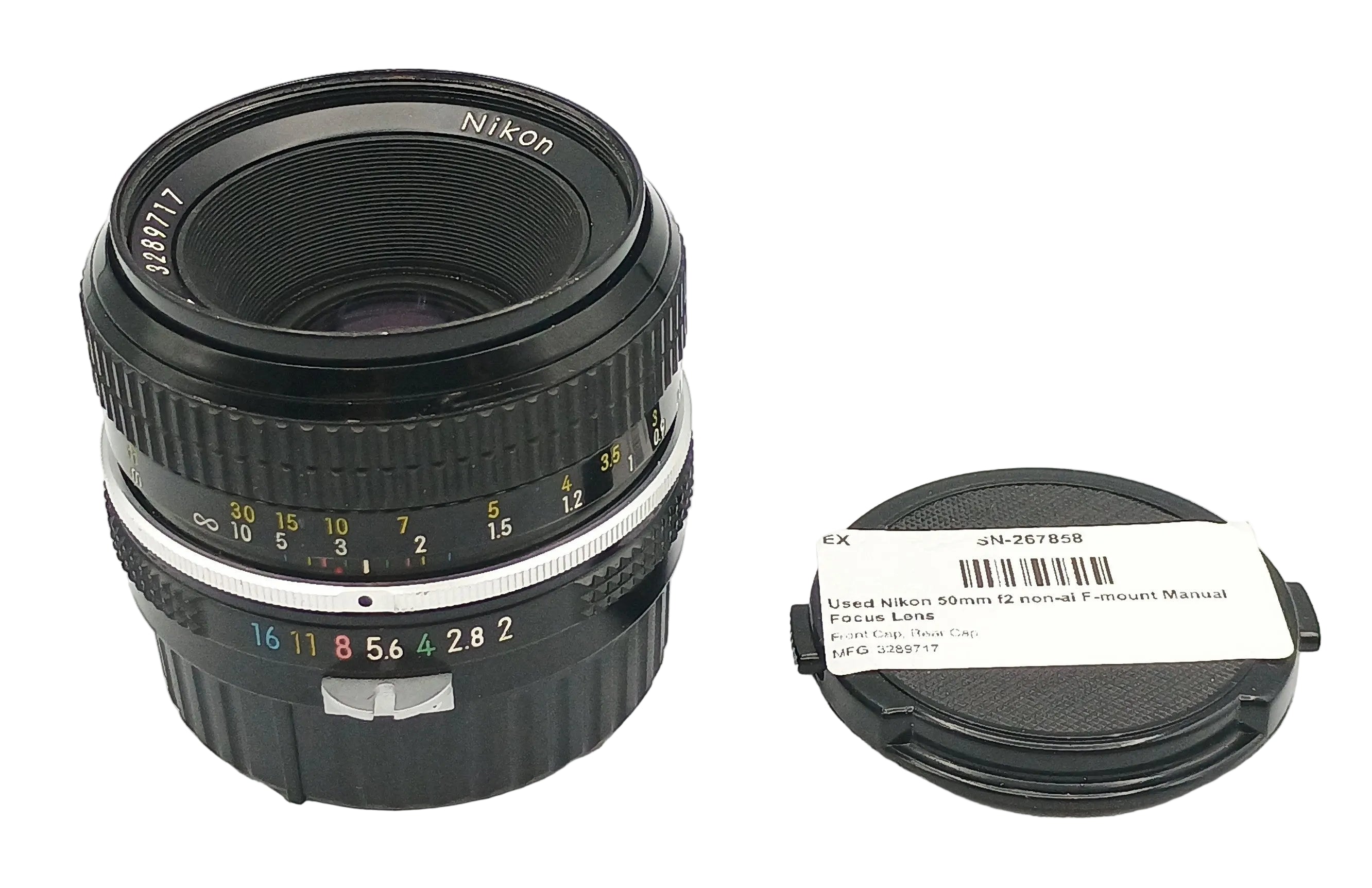 Used Nikon 50mm f2 non-ai F-mount Manual Focus Lens