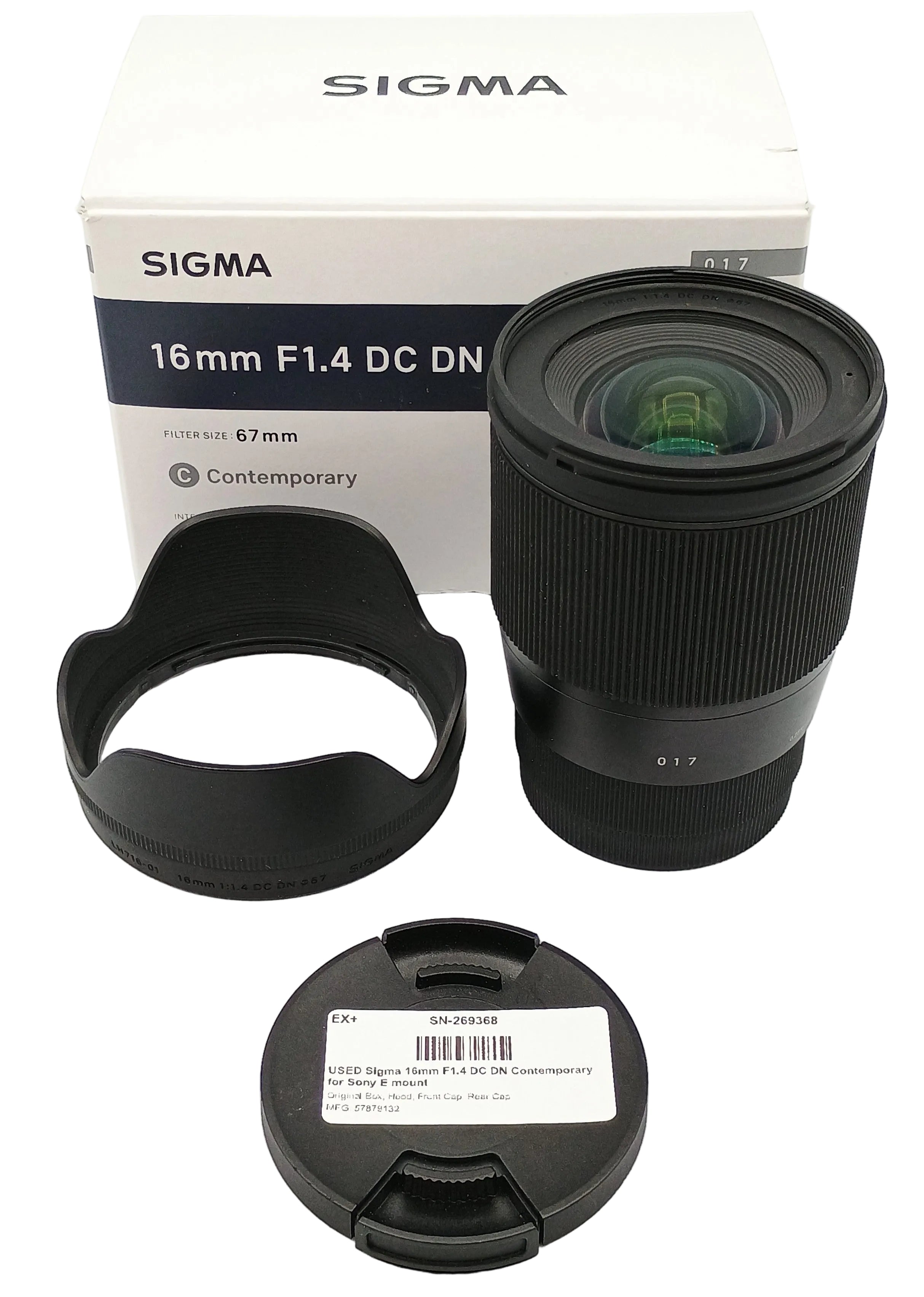 USED Sigma 16mm F1.4 DC DN Contemporary for Sony E mount