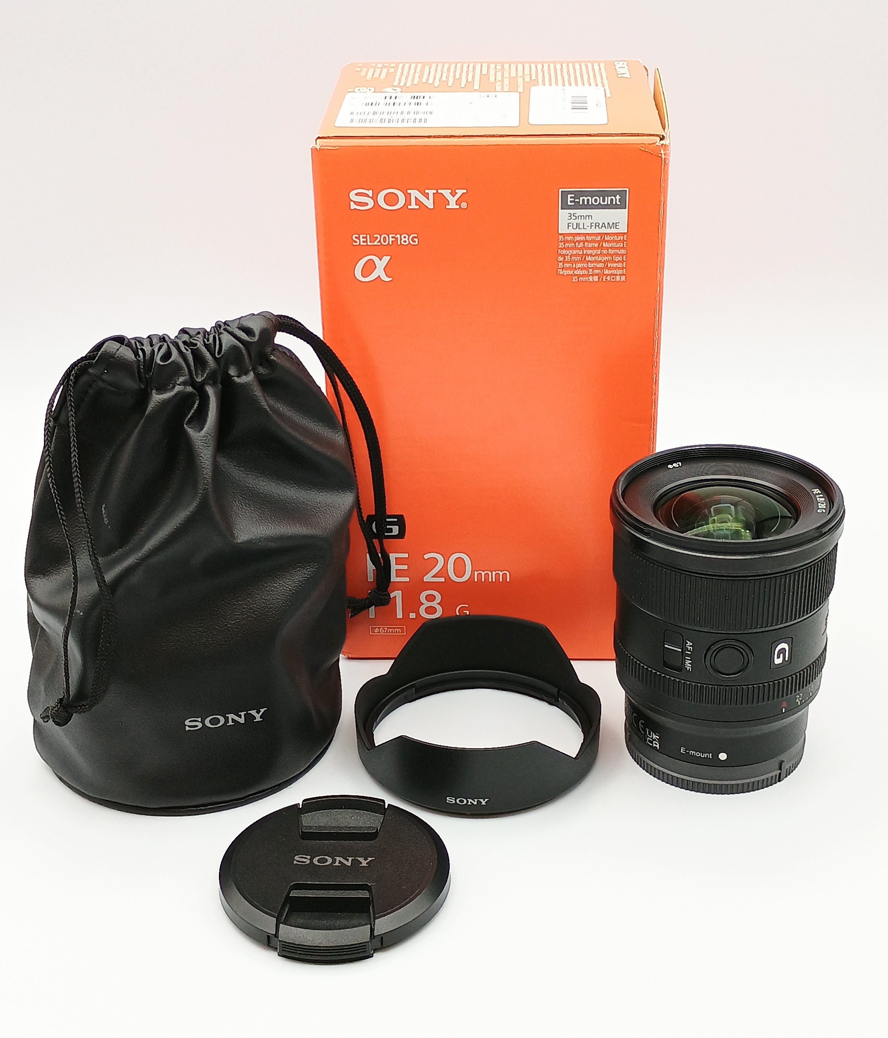 Used Sony FE 20mm f/1.8 G Lens