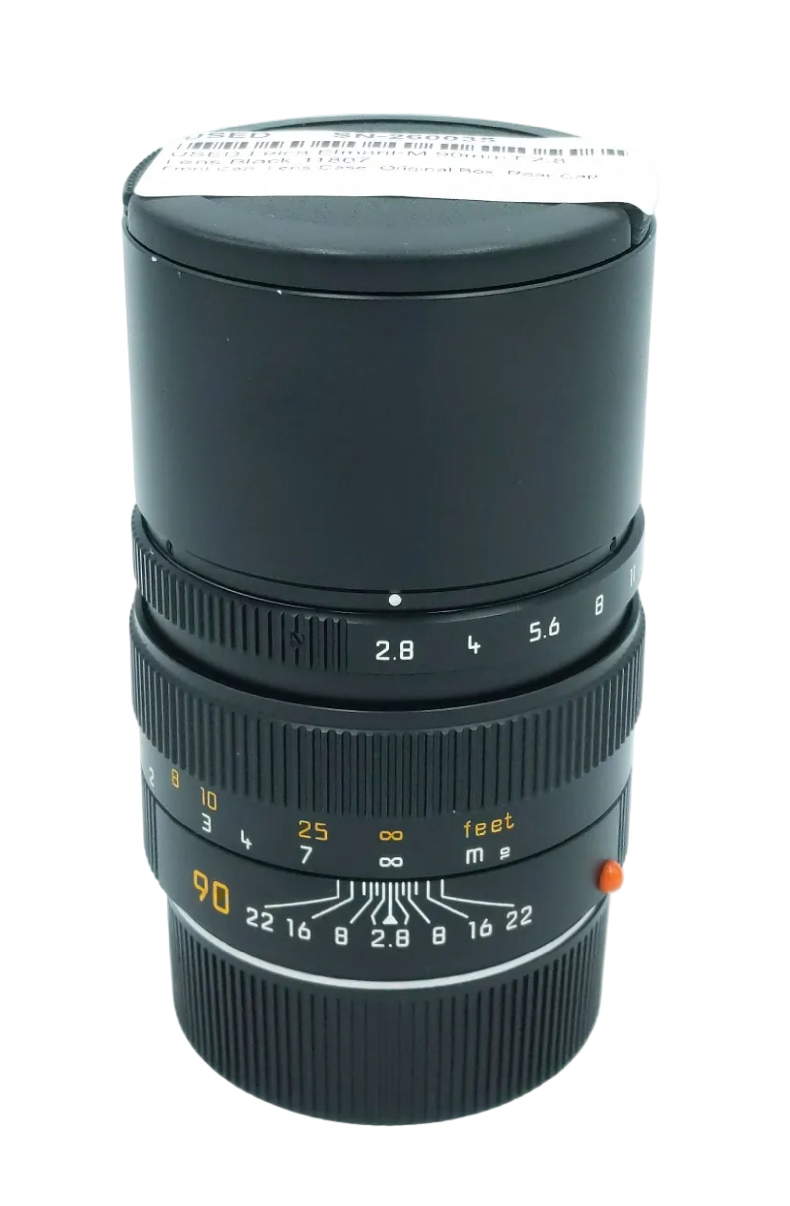 USED Leica Elmarit-M 90mm F2.8 Lens Black 11807