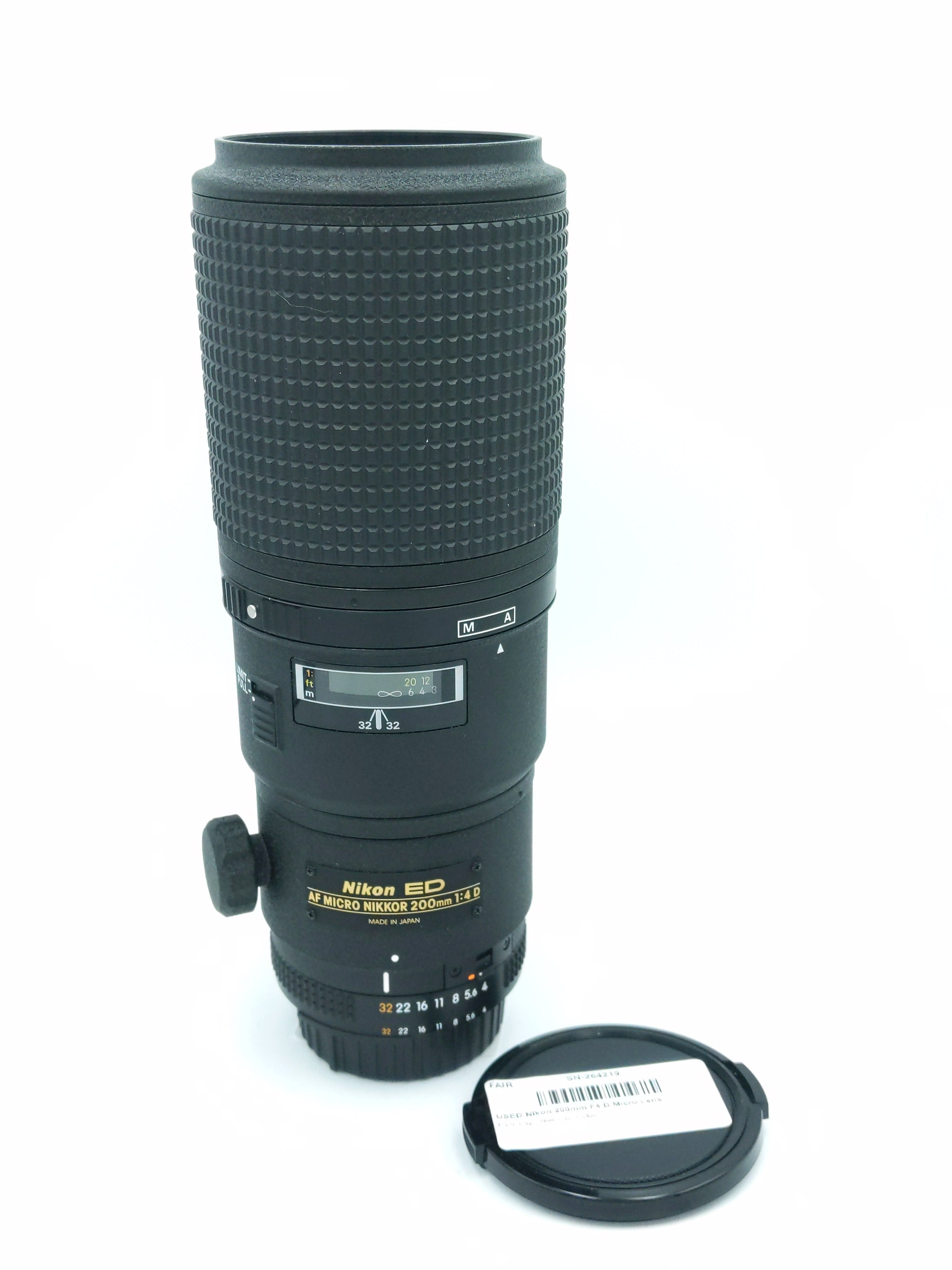 USED Nikon 200mm F4 D Micro Lens