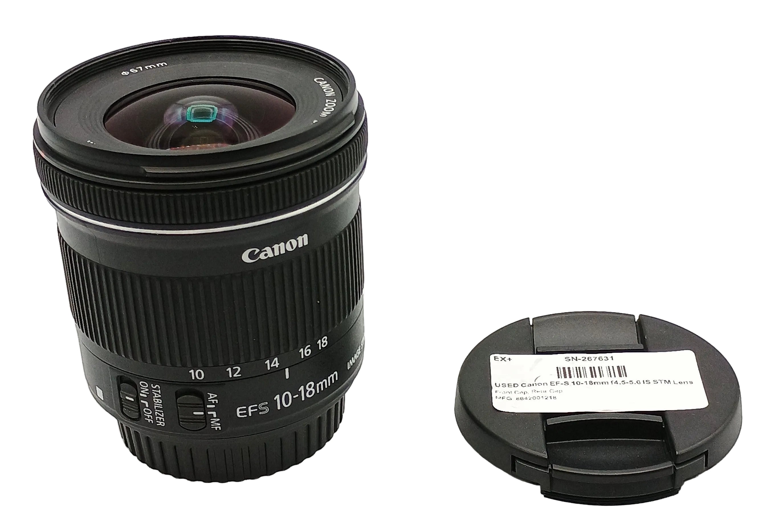 USED Canon EF-S 10-18mm f4.5-5.6 IS STM Lens