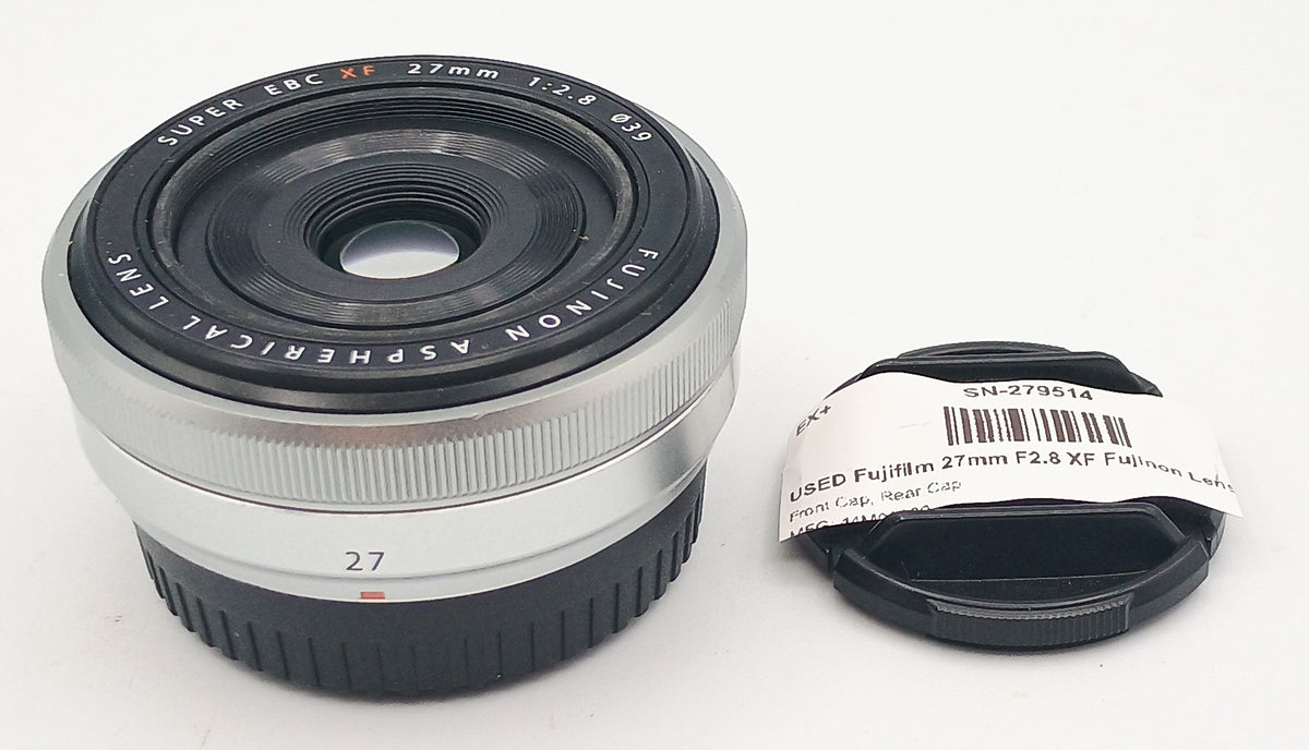 USED Fujifilm 27mm F2.8 XF Fujinon Lens Silver