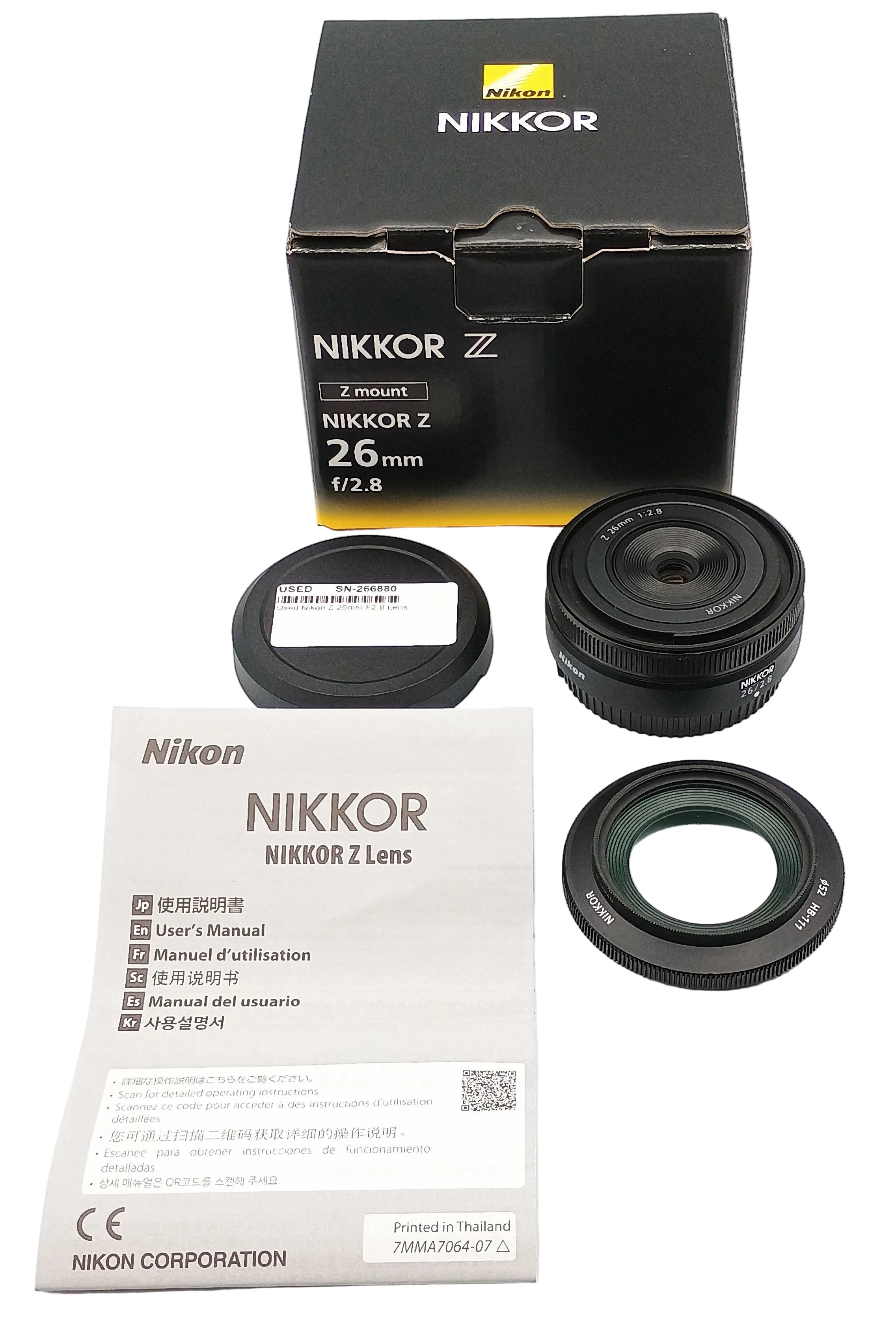 Used Nikon Z 26mm F2.8 Lens