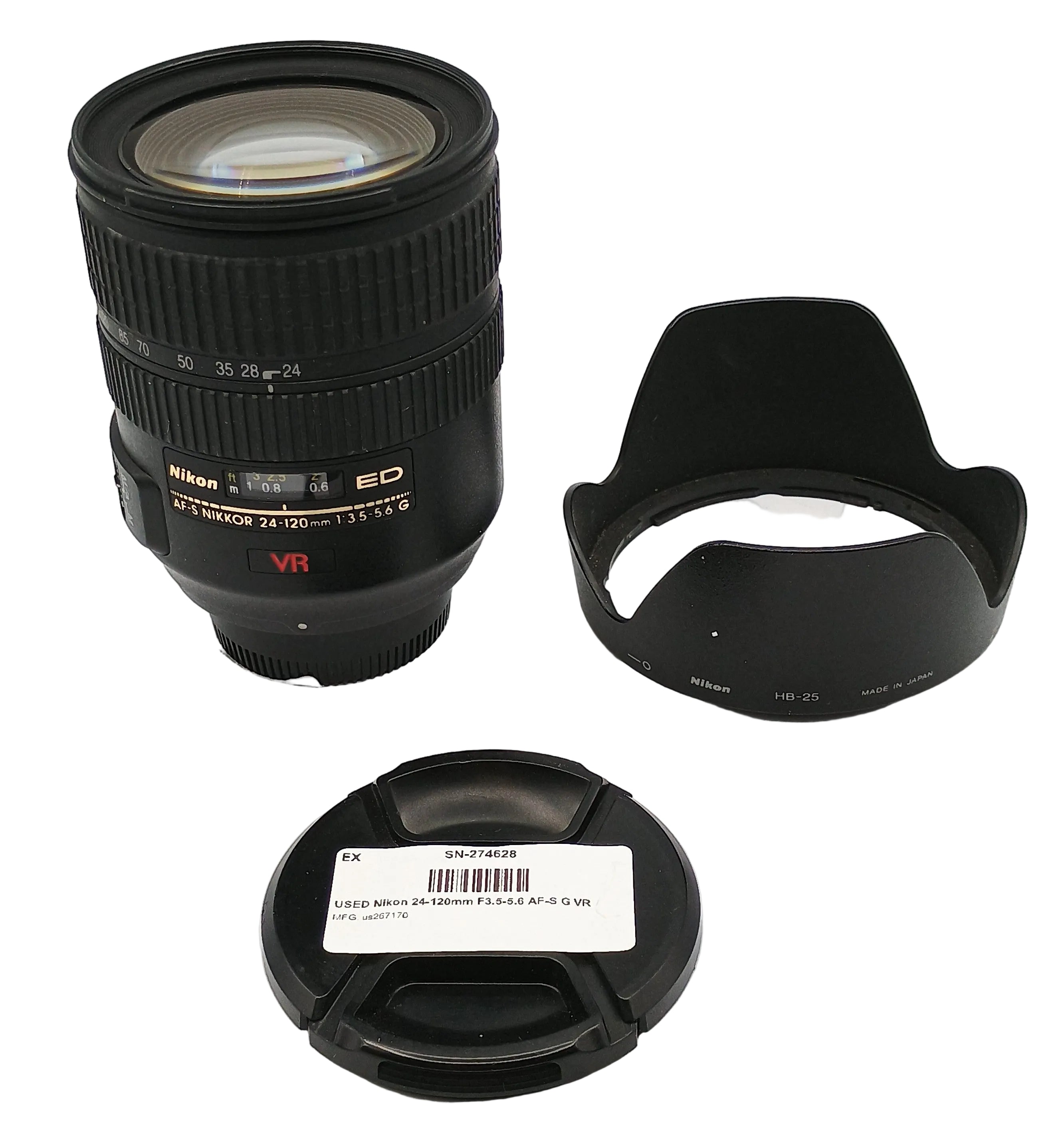 USED Nikon 24-120mm F3.5-5.6 AF-S G VR