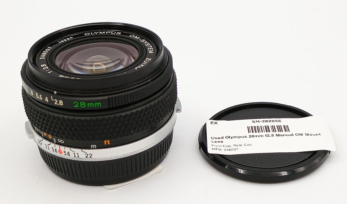 Used Olympus 28mm f2.8 Manual OM Mount Lens