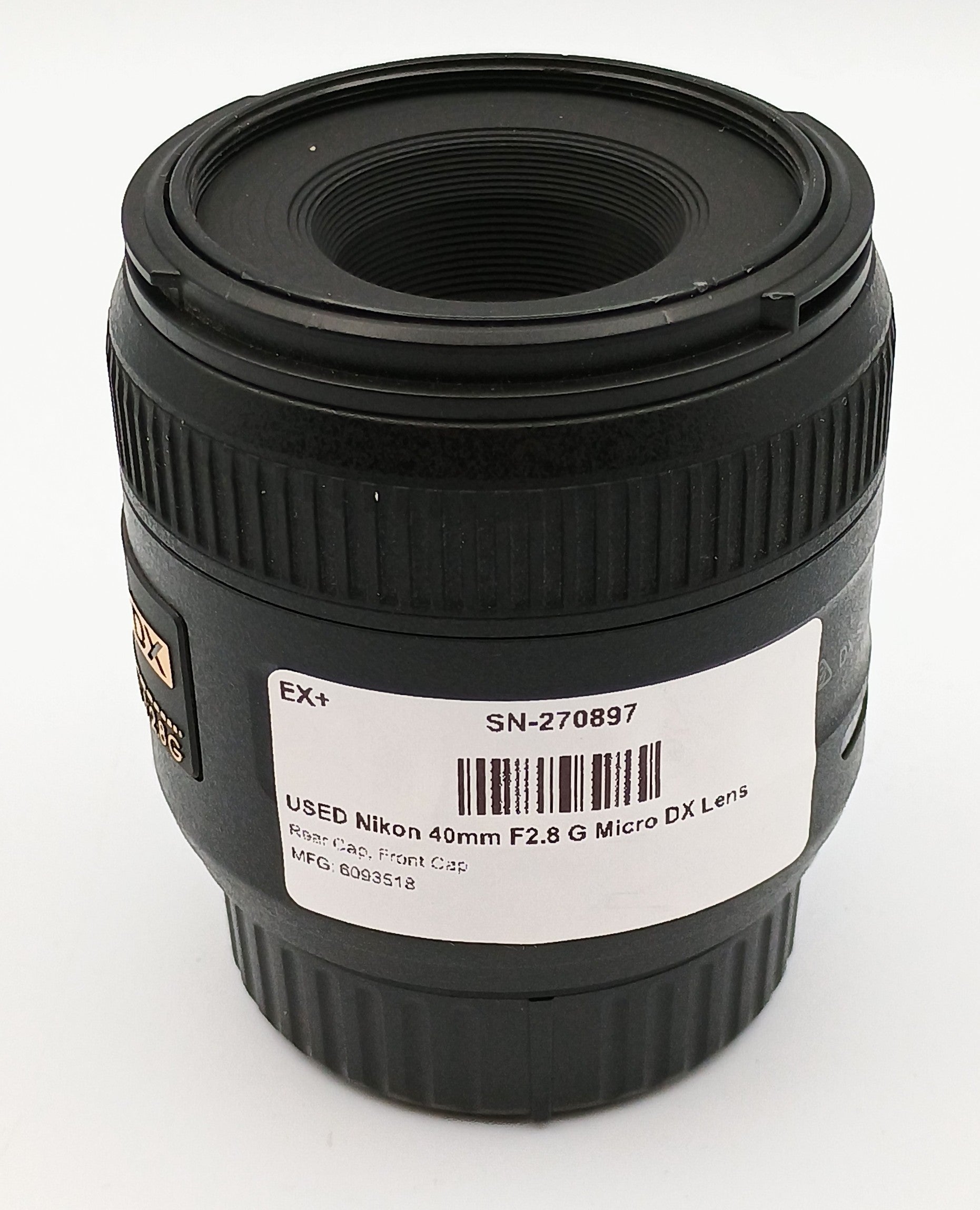 USED Nikon 40mm F2.8 G Micro DX Lens