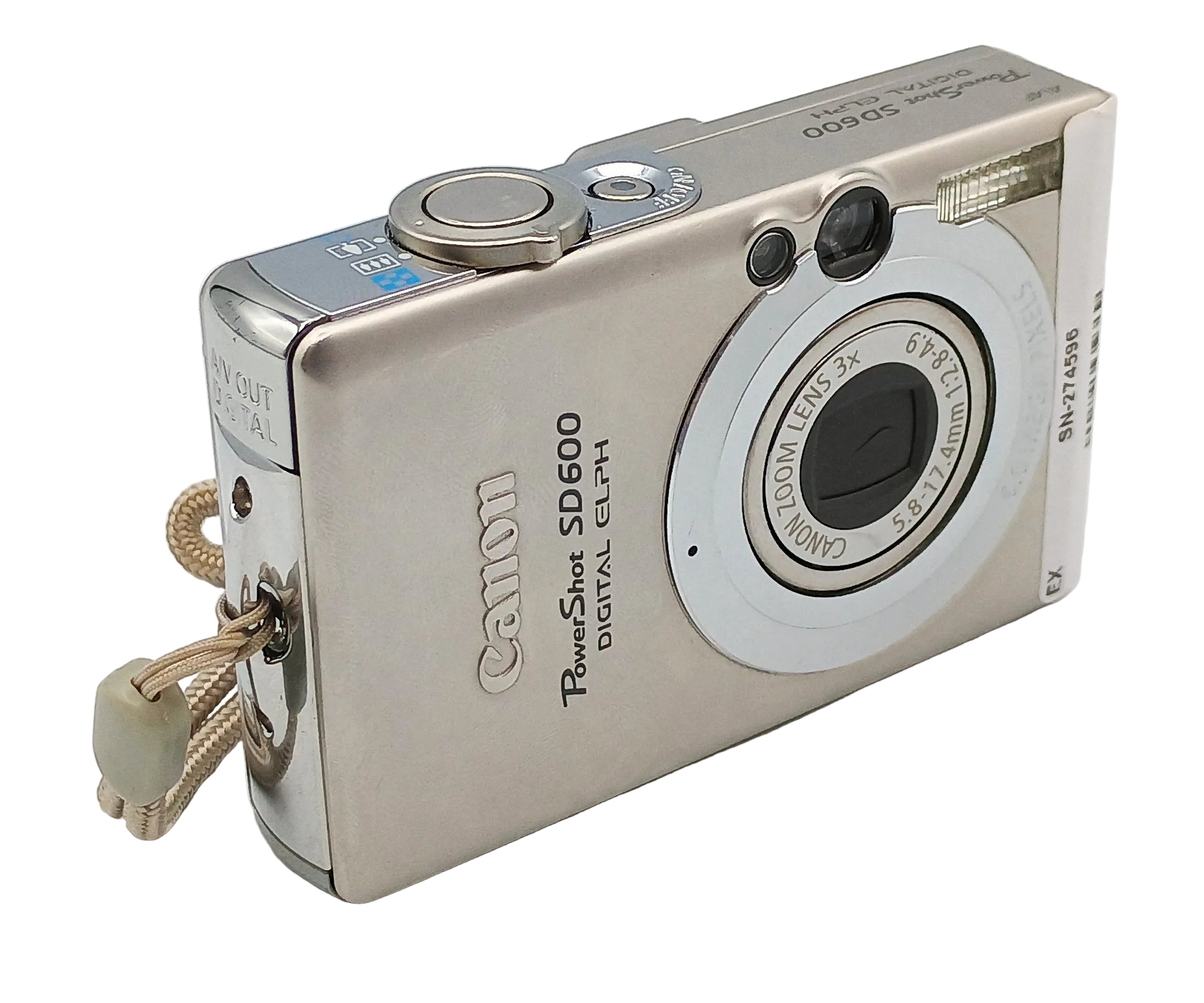 Used Canon Powershot SD600 Digital Point and Shoot Camera