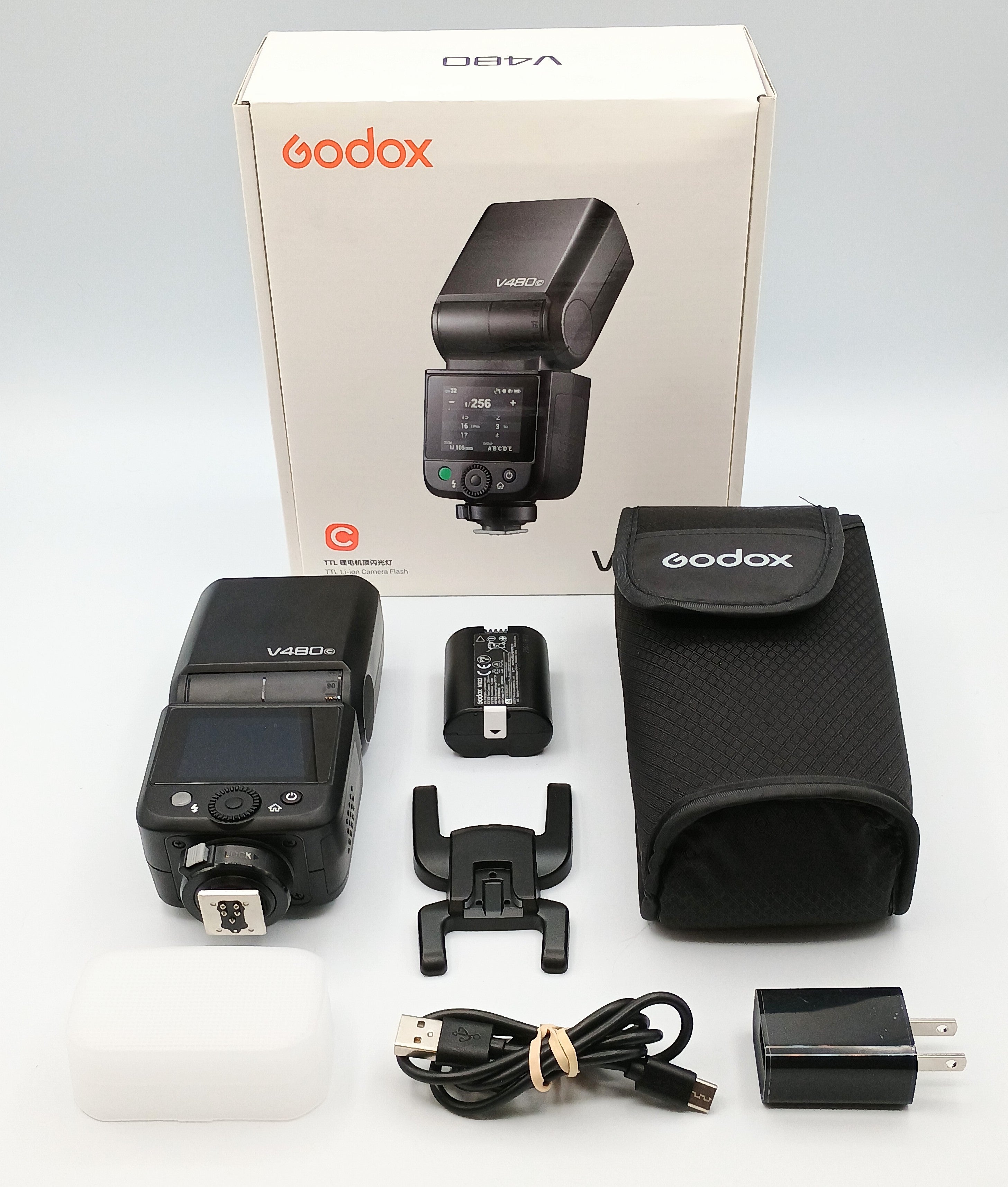 Used Godox Ving V480 C TTL On-Camera Flash for Canon