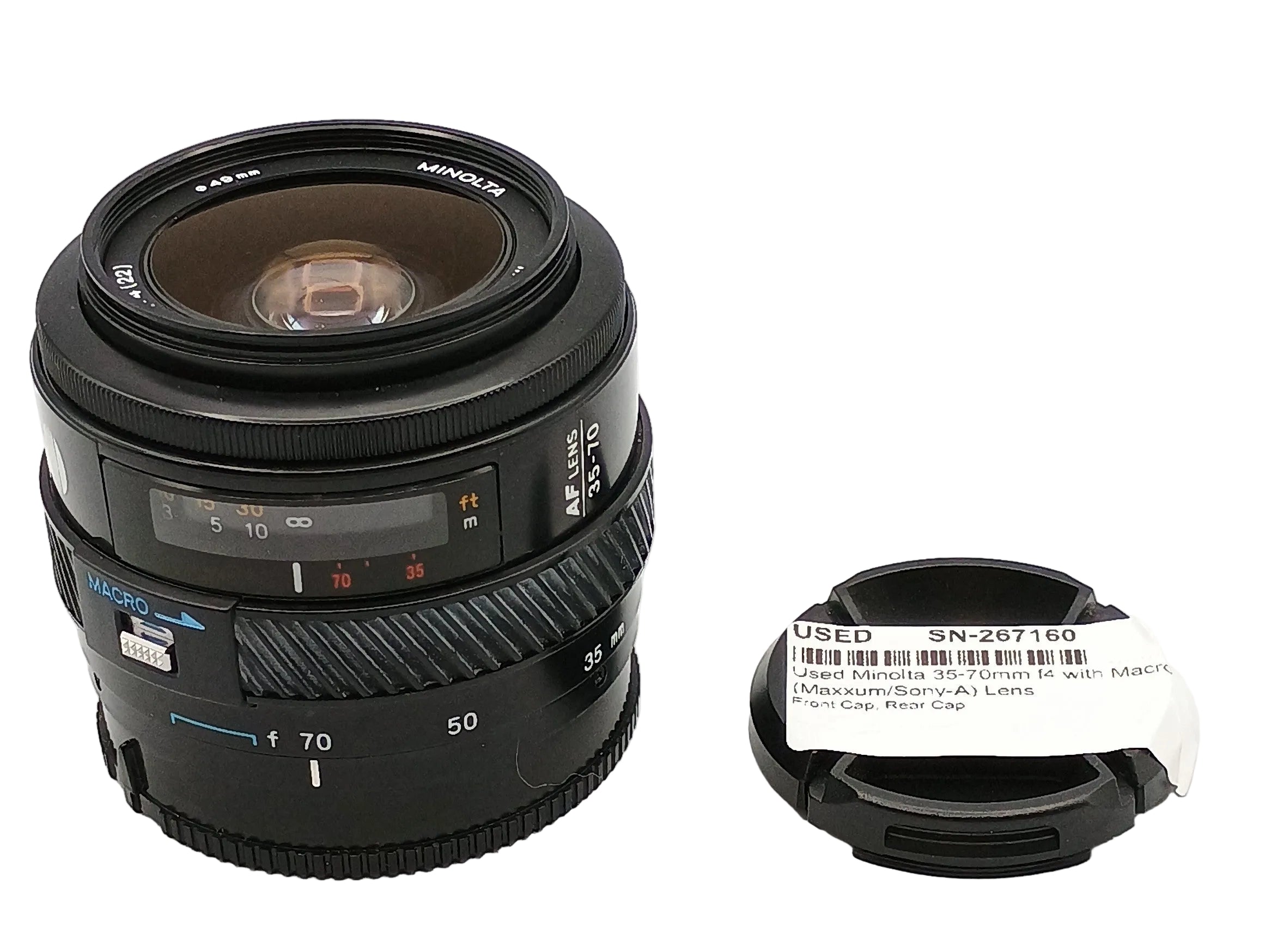 Used Minolta 35-70mm f4 with Macro (Maxxum/Sony-A) Lens