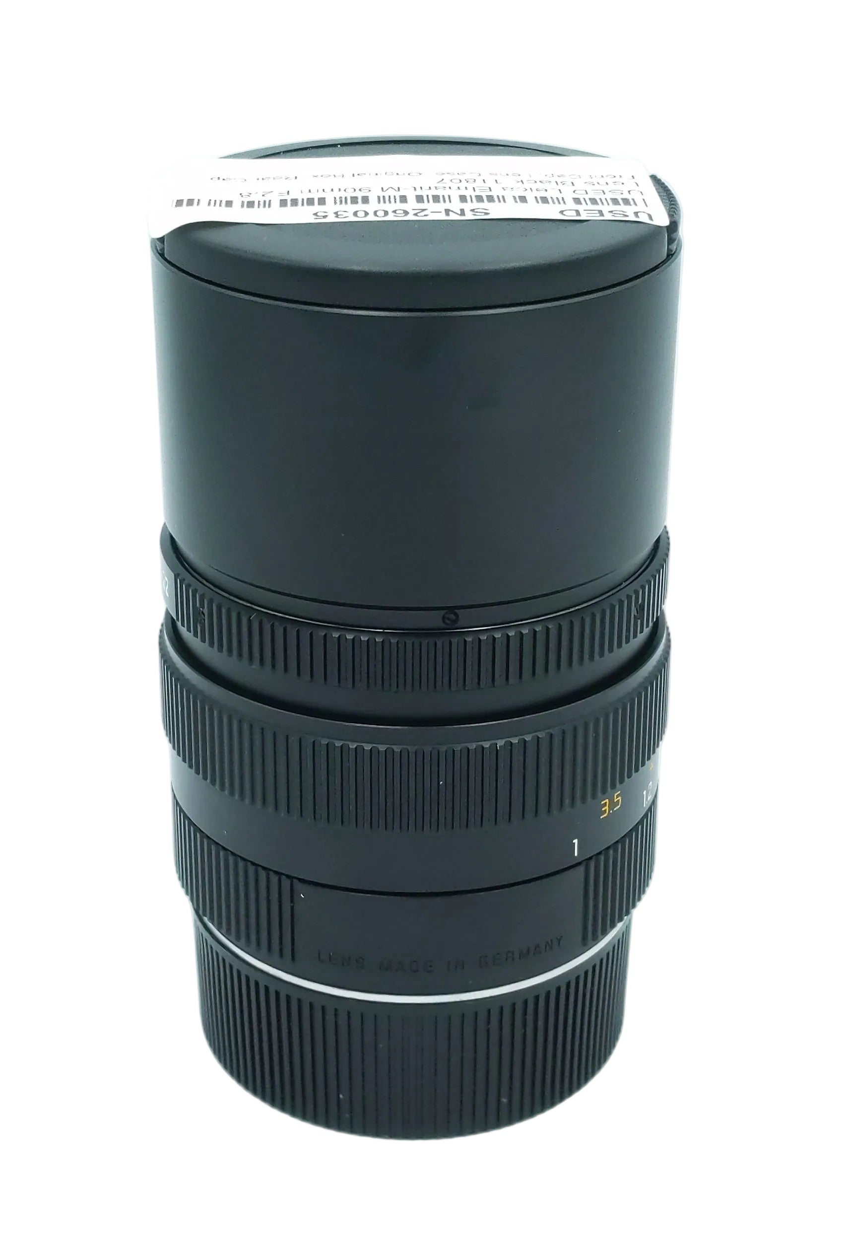 USED Leica Elmarit-M 90mm F2.8 Lens Black 11807