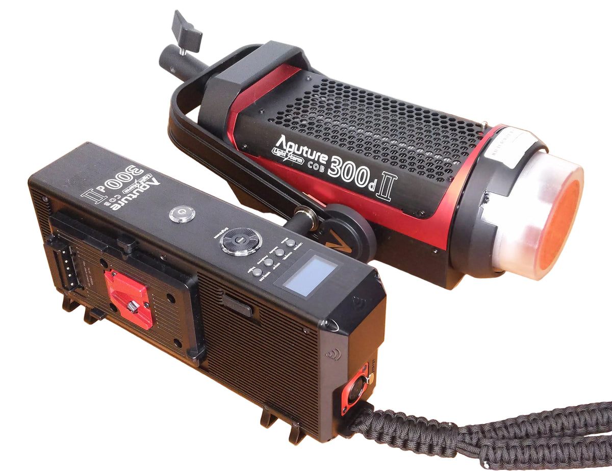Used Aputure Light Storm C300d Mark II  LED Light Kit with V-Mount Battery Plate