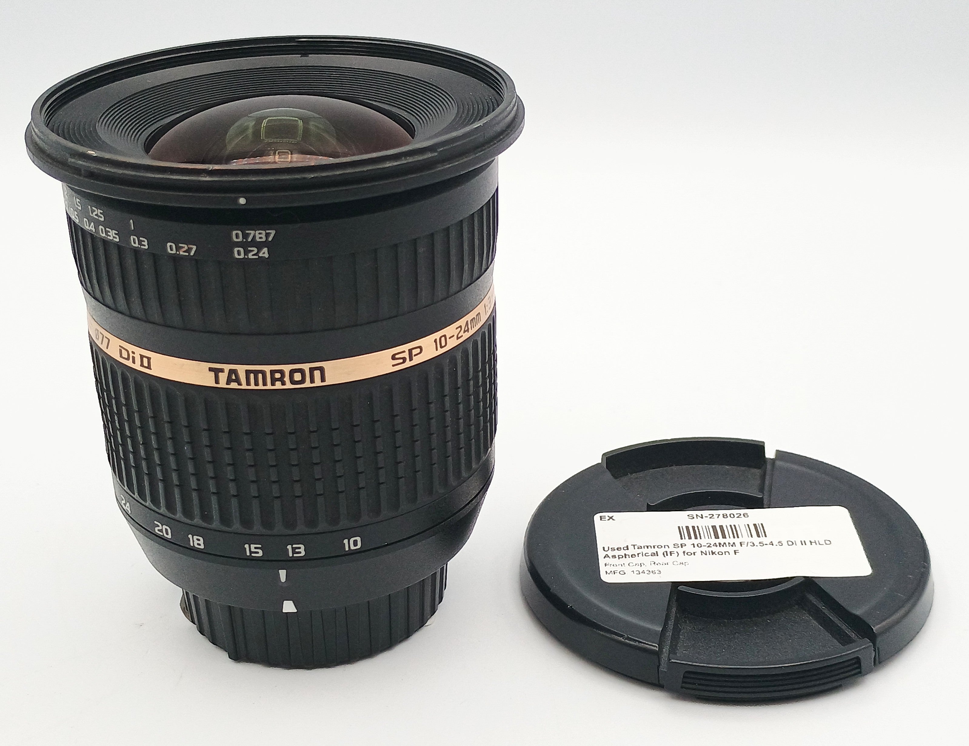 Used Tamron SP 10-24MM F/3.5-4.5 Di II HLD Aspherical (IF) for Nikon F
