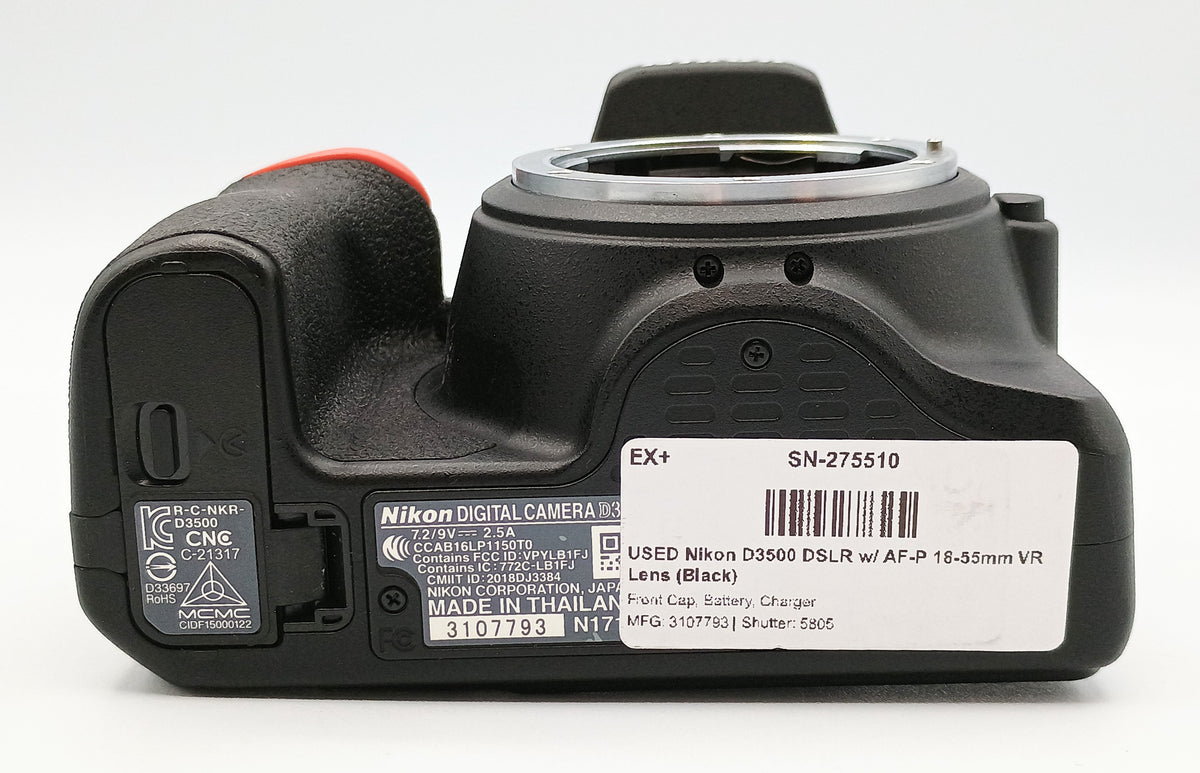 USED Nikon D3500 DSLR w/ AF-P 18-55mm VR Lens (Black)