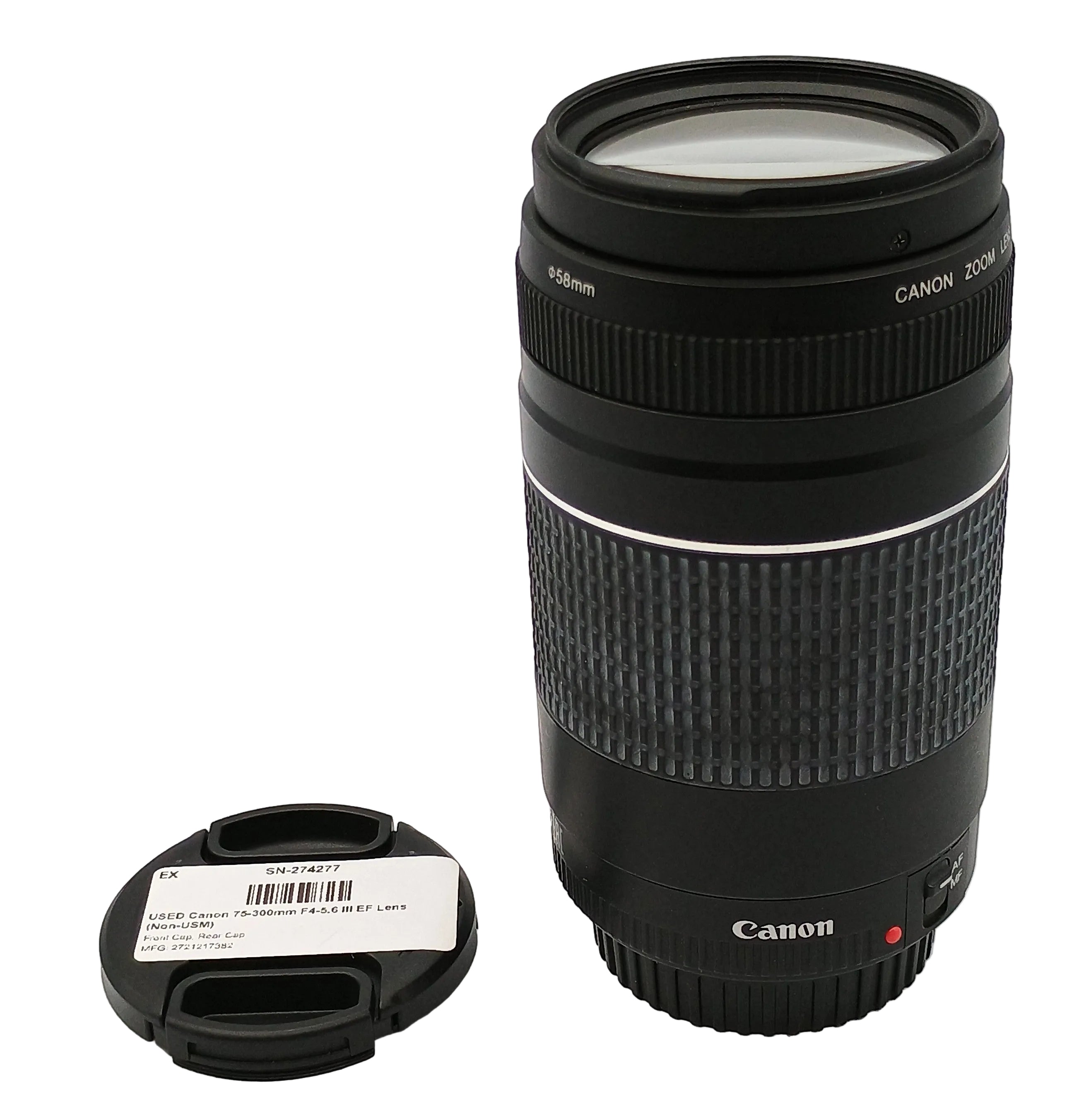 USED Canon 75-300mm F4-5.6 III EF Lens (Non-USM)