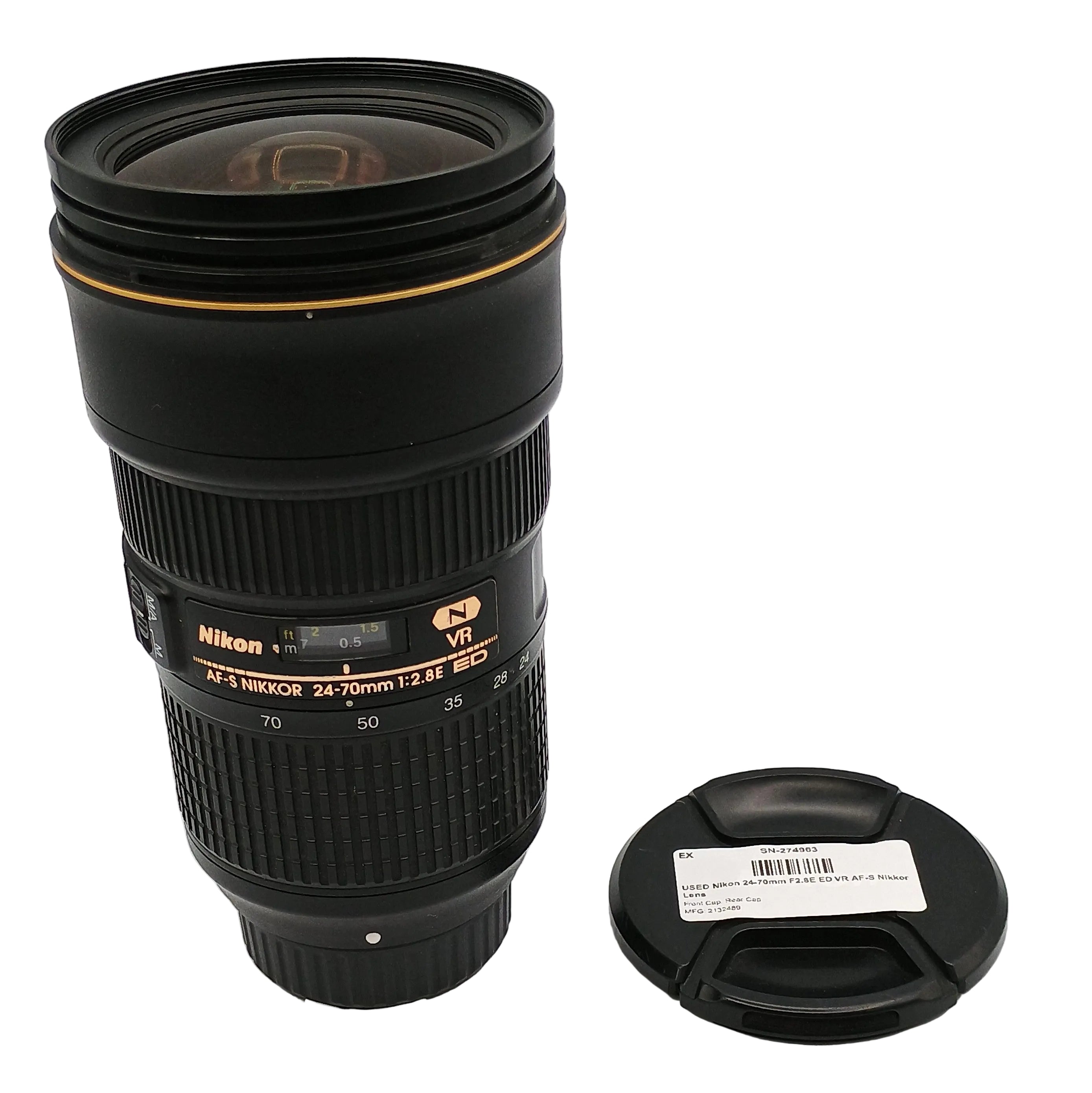 USED Nikon 24-70mm F2.8E ED VR AF-S Nikkor Lens