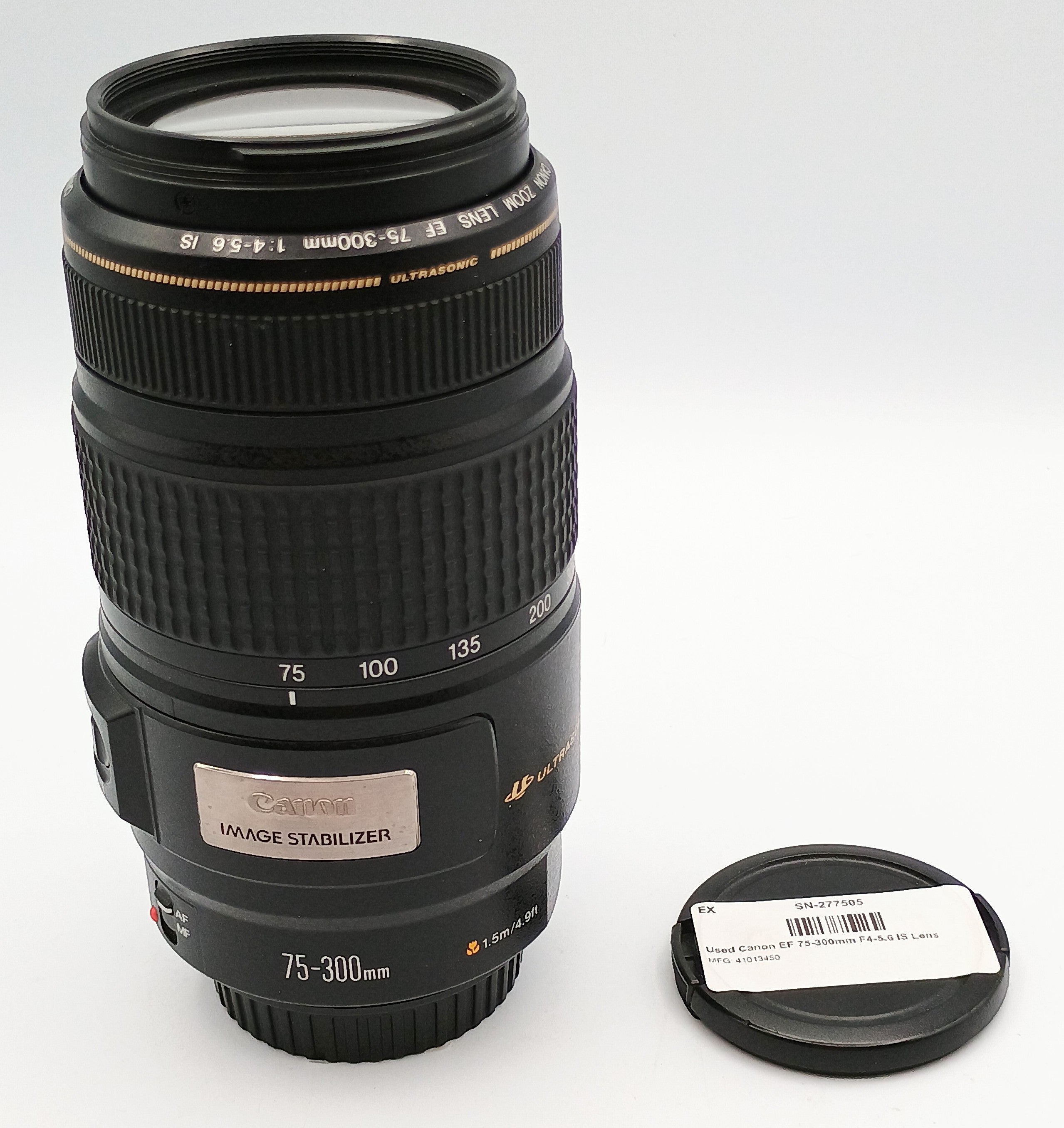 Used Canon EF 75-300mm F4-5.6 IS Lens