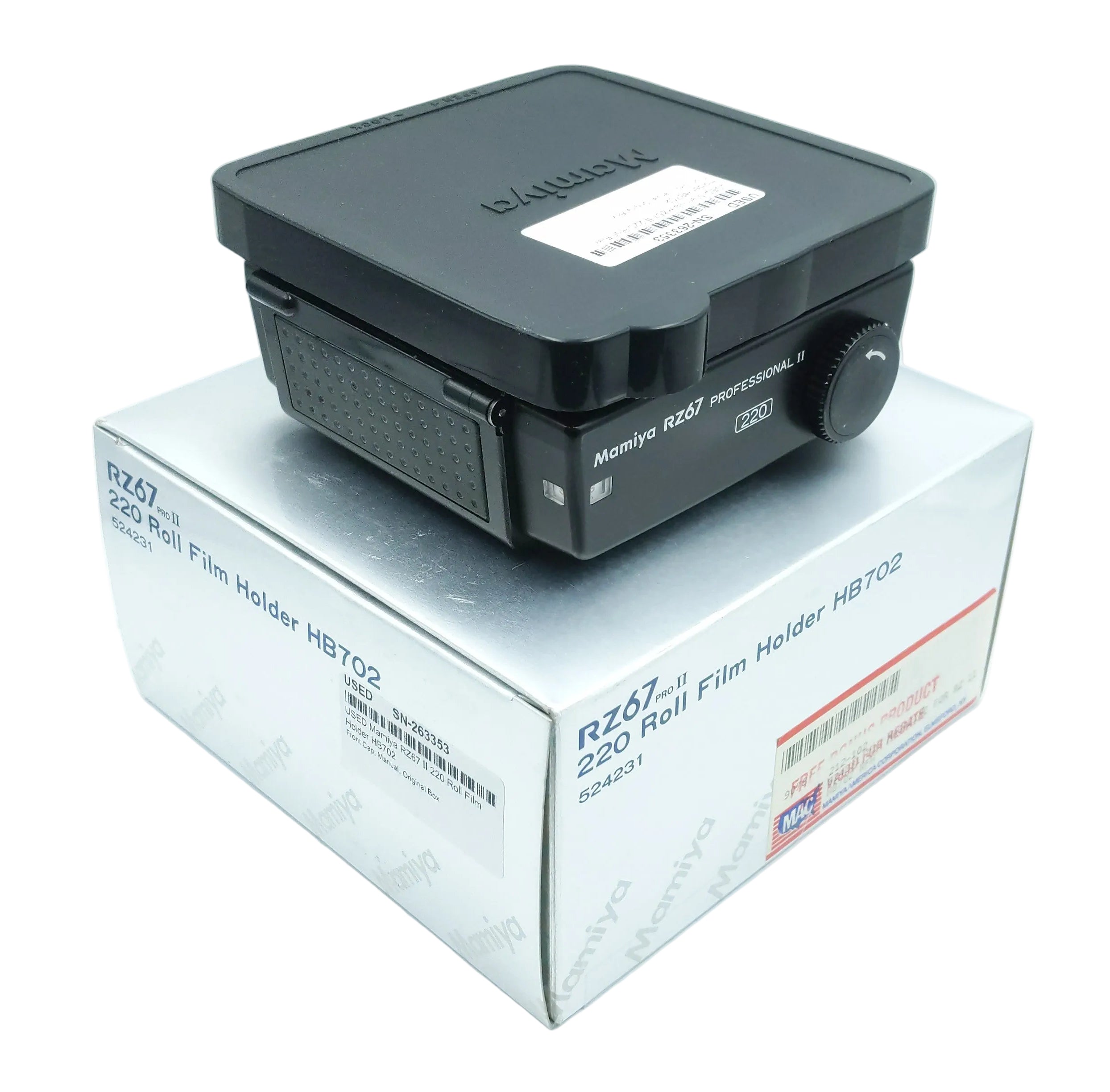 USED Mamiya RZ67 II 220 Roll Film Holder HB702