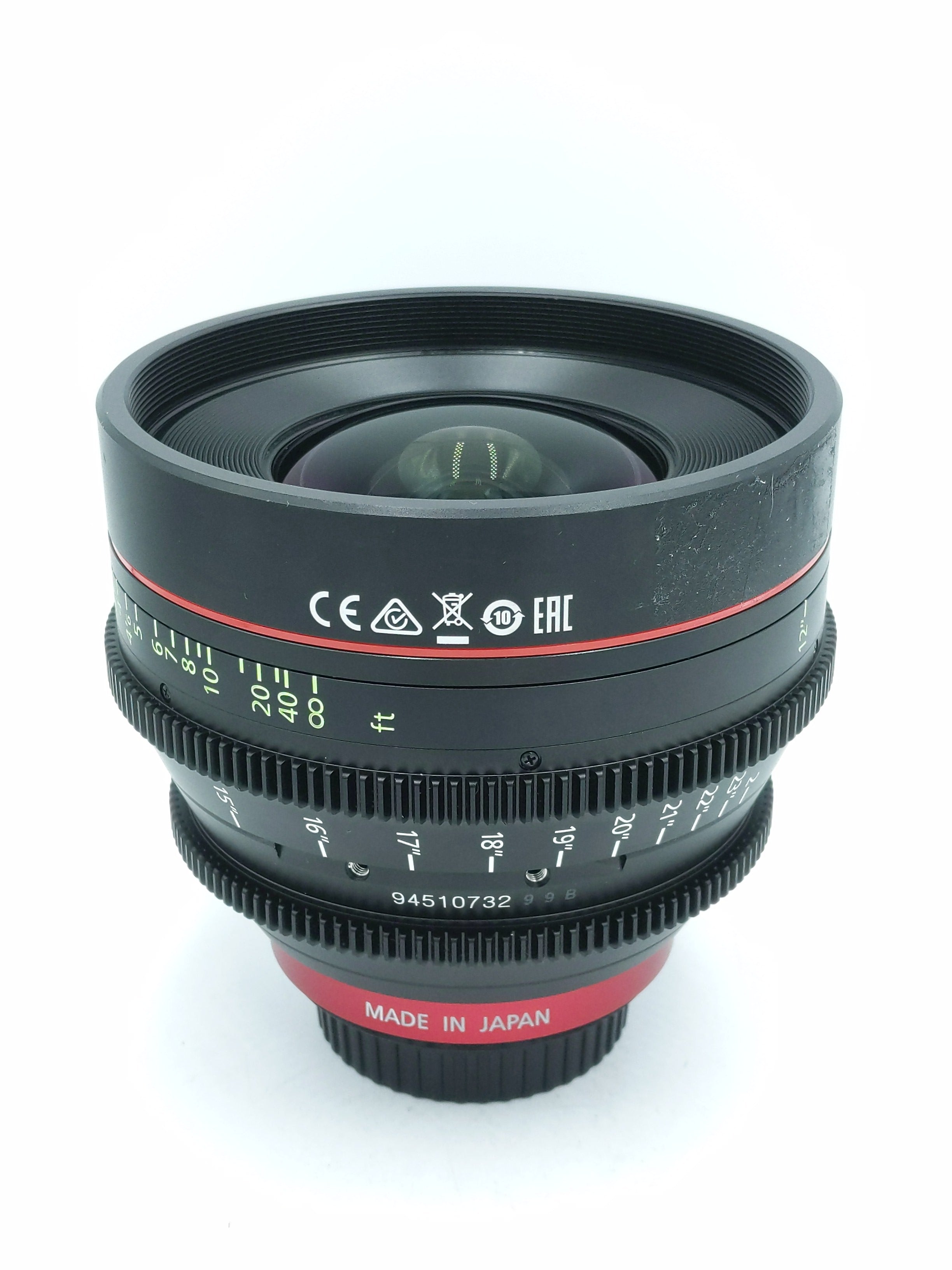 Used Canon CN-E 20mm T1.5 L F Cinema Prime Lens (EF Mount)