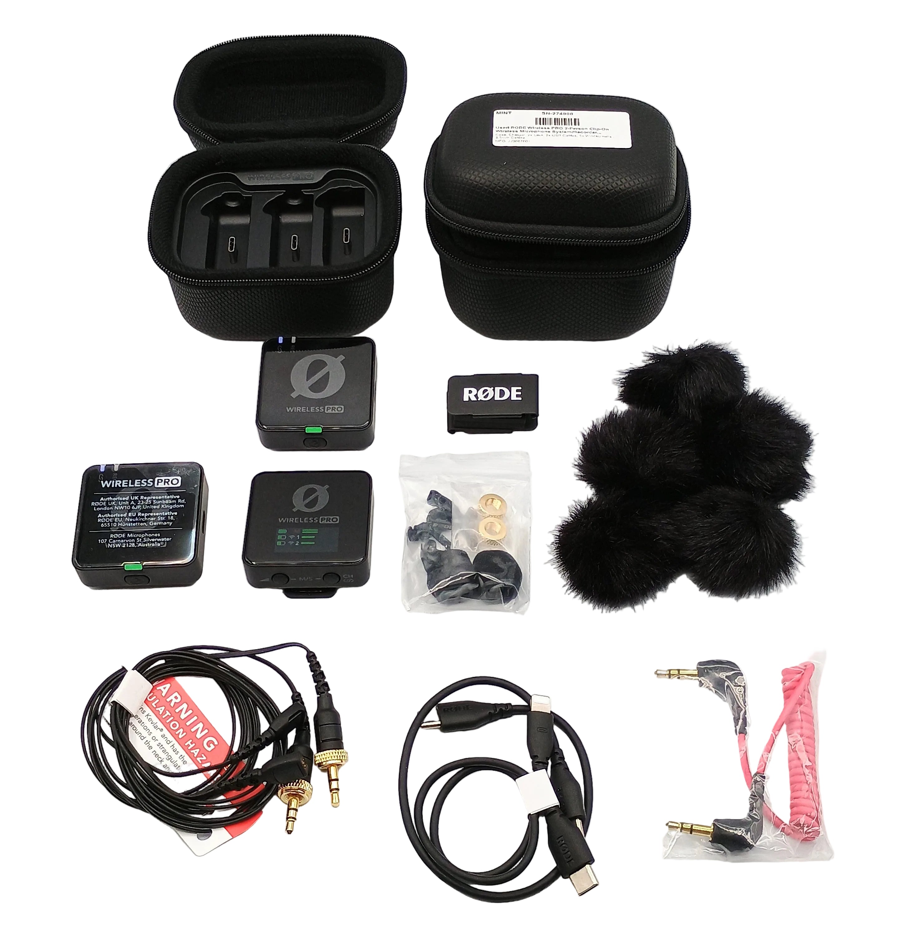 Used RODE Wireless PRO 2-Person Clip-On Wireless Microphone System/Recorder with Lavaliers (2.4 GHz)
