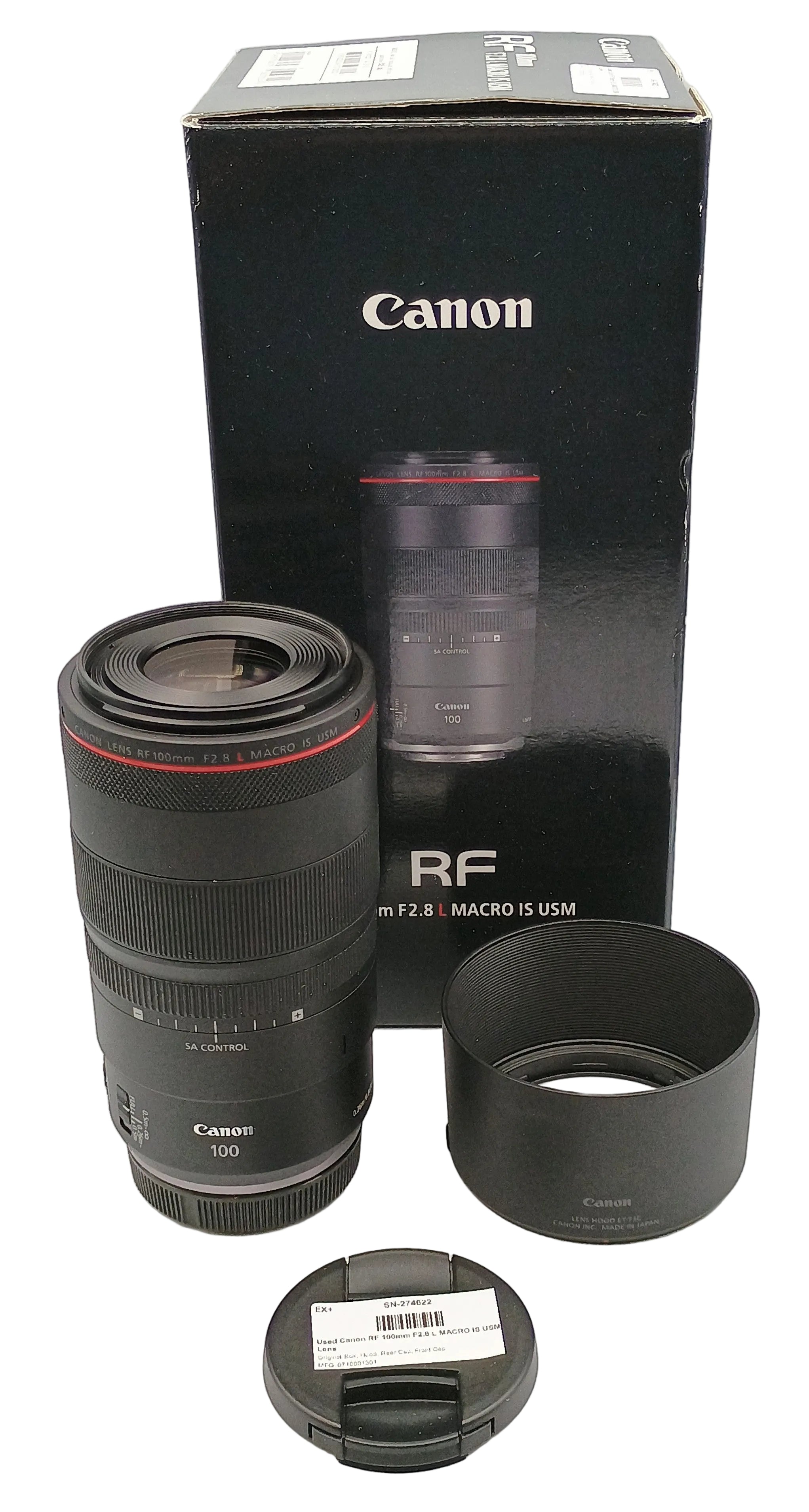 Used Canon RF 100mm F2.8 L MACRO IS USM Lens