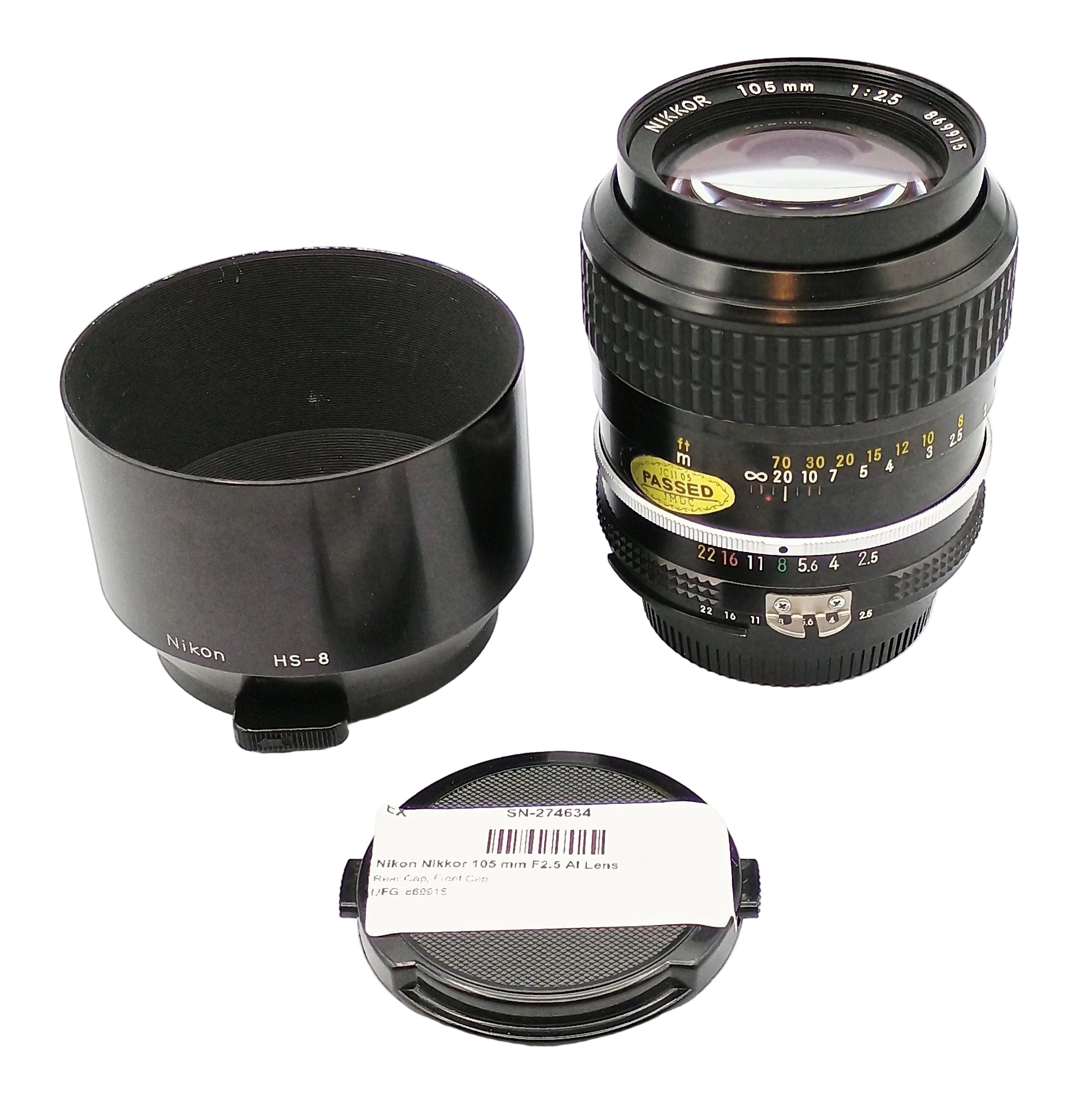 Nikon Nikkor 105 mm F2.5 AI Lens