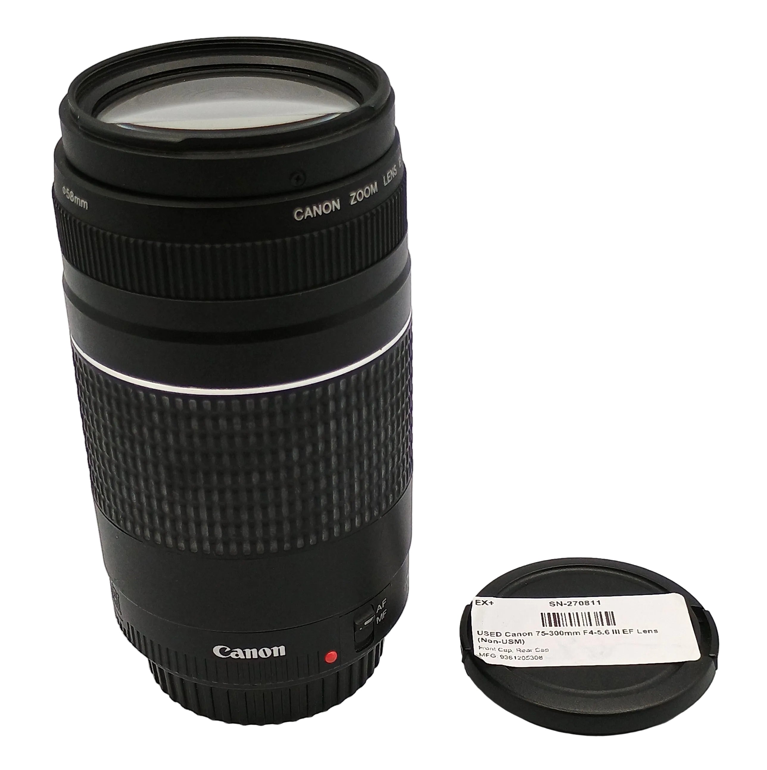 USED Canon 75-300mm F4-5.6 III EF Lens (Non-USM)