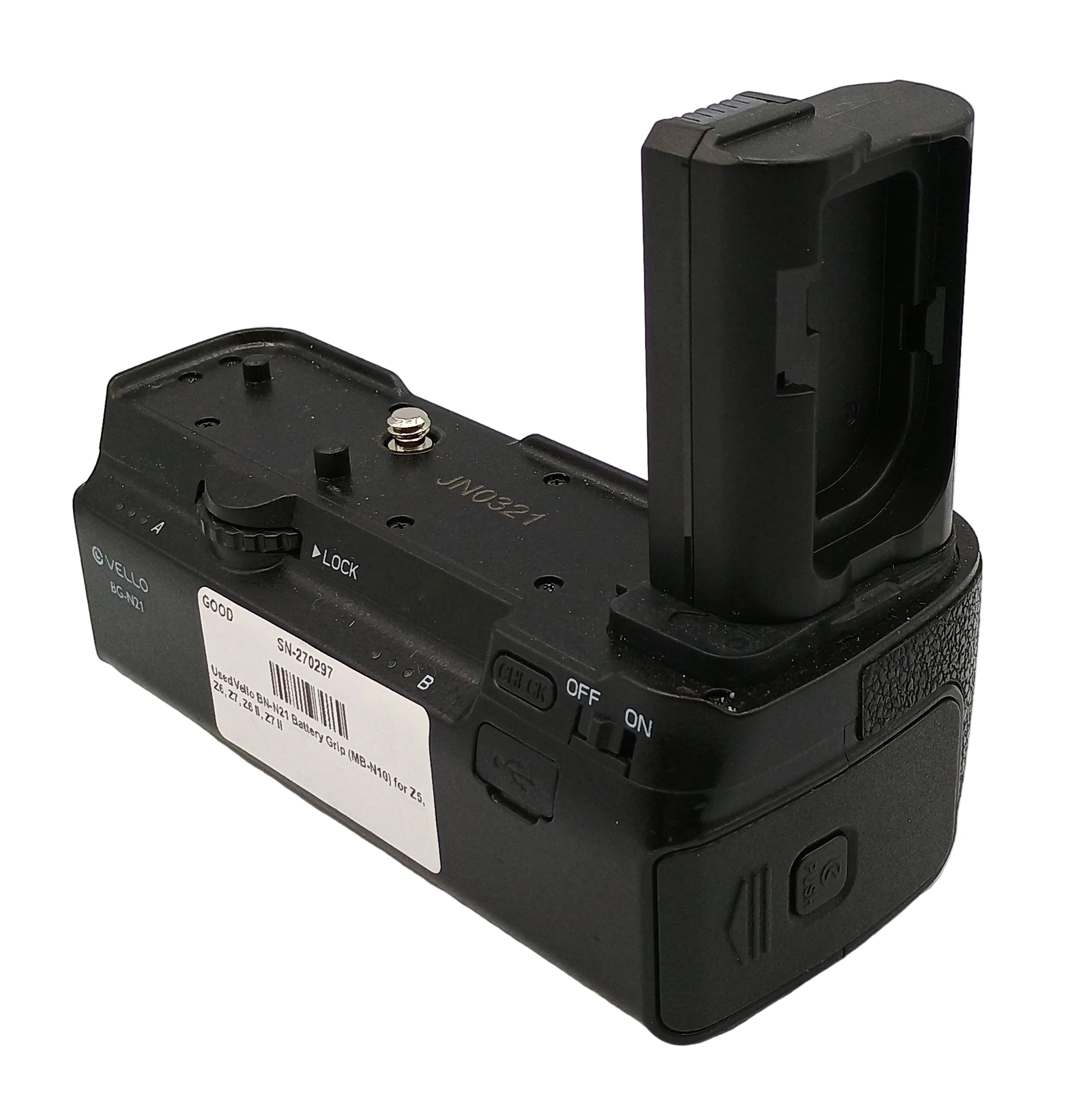 Used Vello BN-N21 Battery Grip (MB-N10) for Z5, Z6, Z7, Z6 II, Z7 II