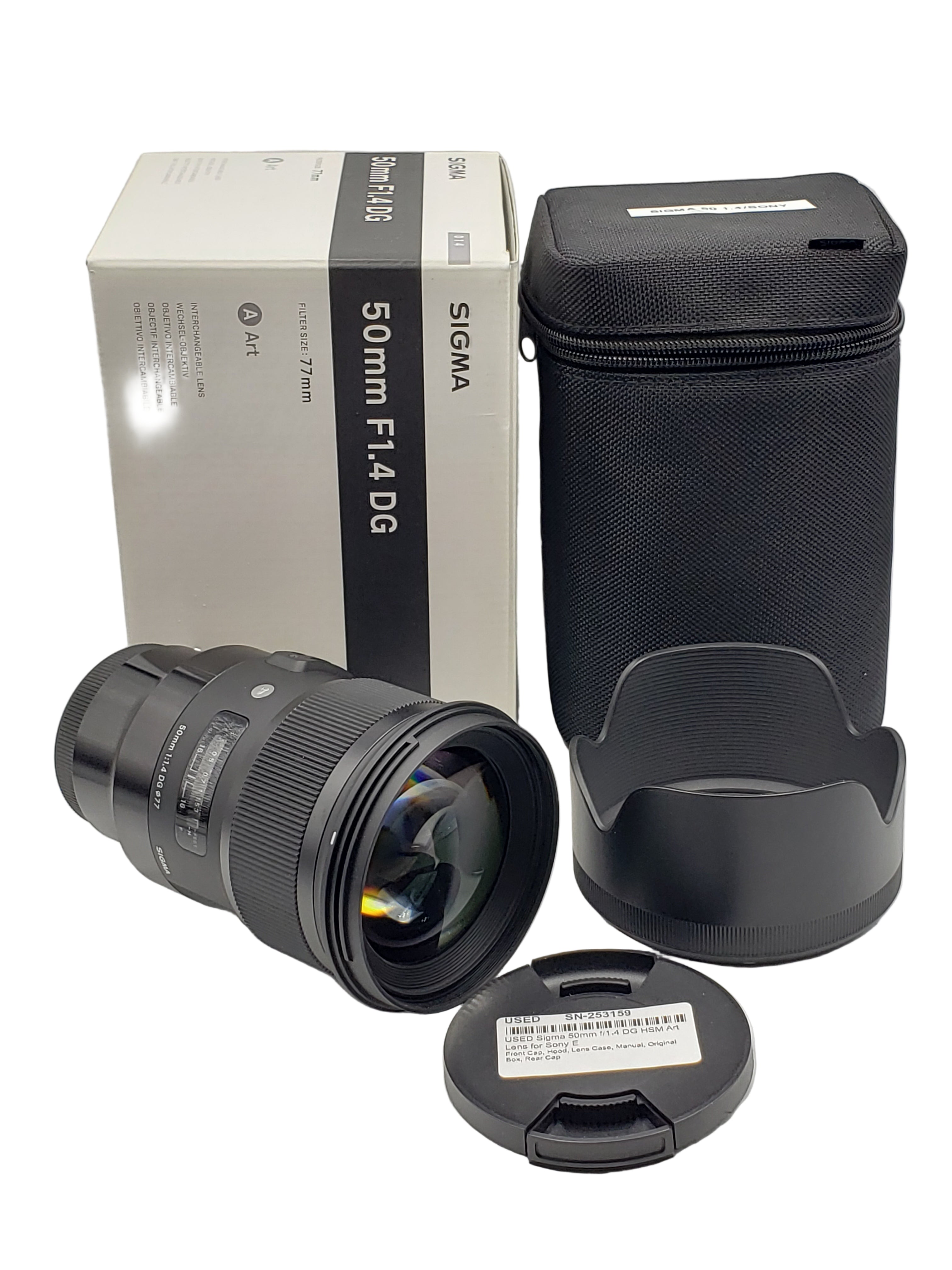 USED Sigma 50mm f/1.4 DG HSM Art Lens for Sony E