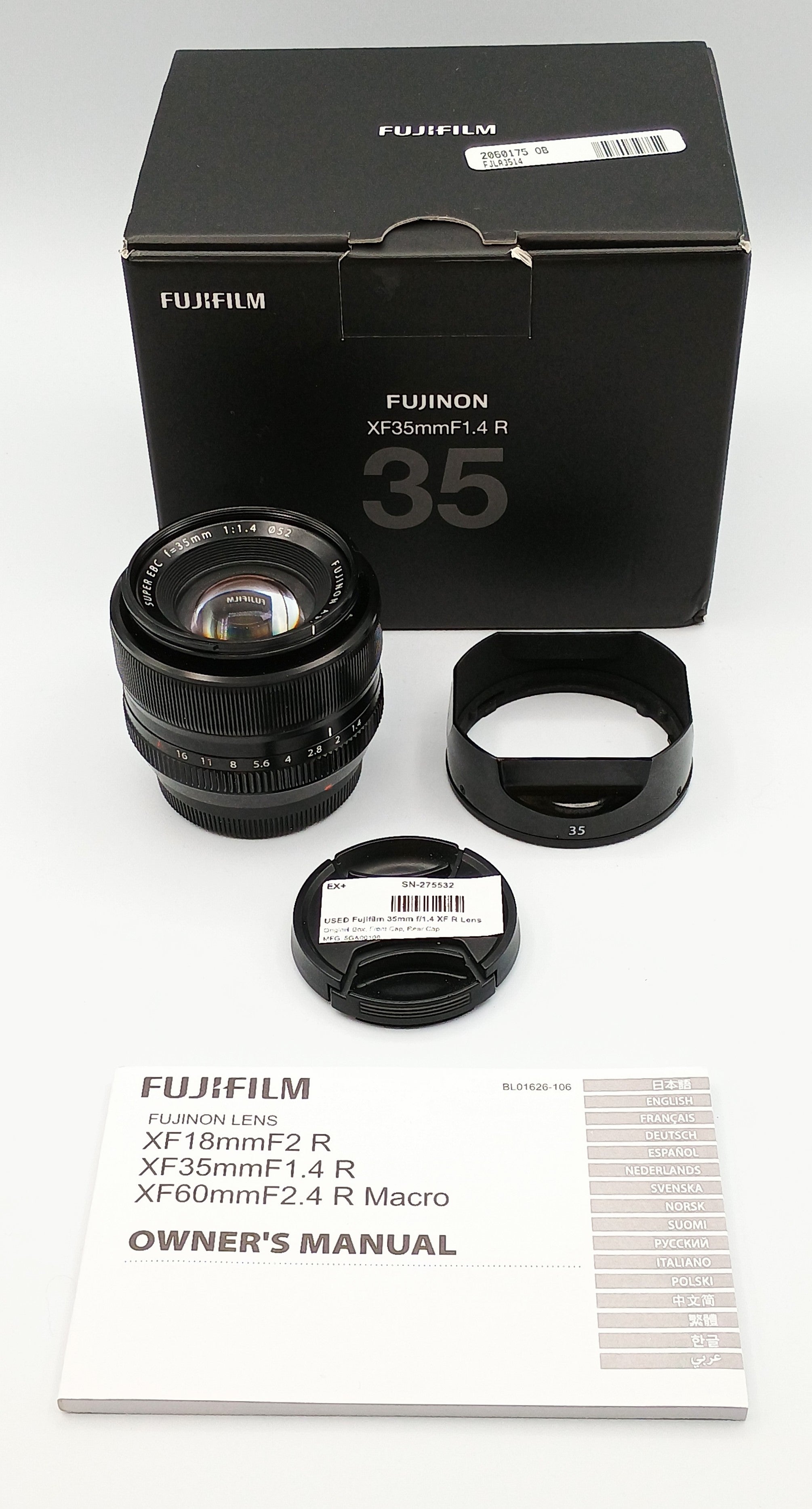 カメラ箱 USED Fujifilm 35mm f/1.4 XF R Lens
