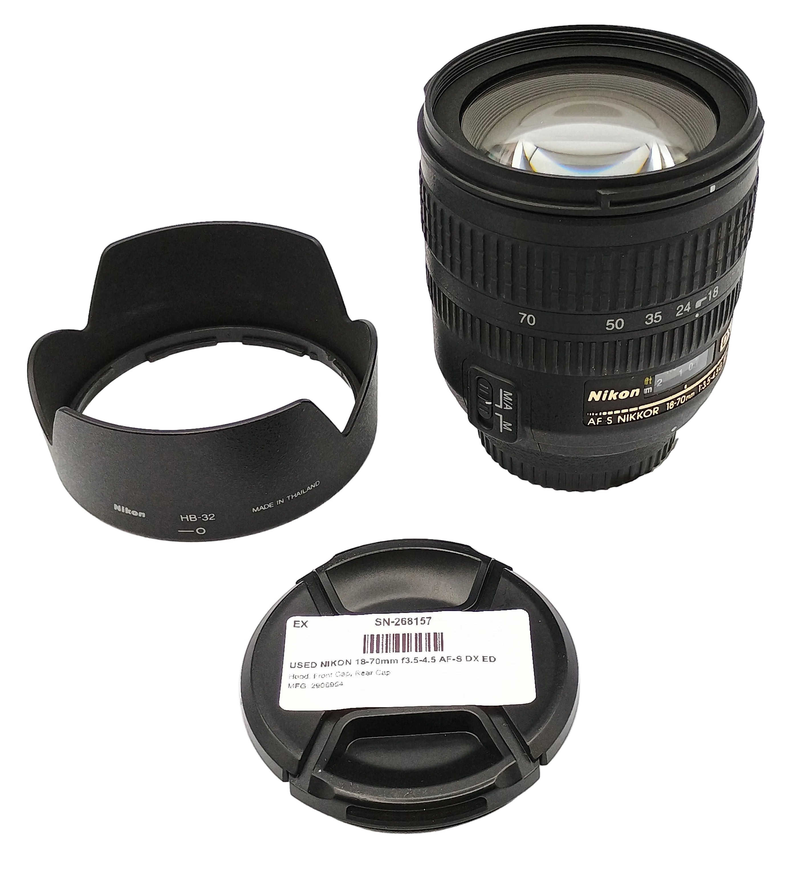 USED NIKON 18-70mm f3.5-4.5 AF-S DX ED