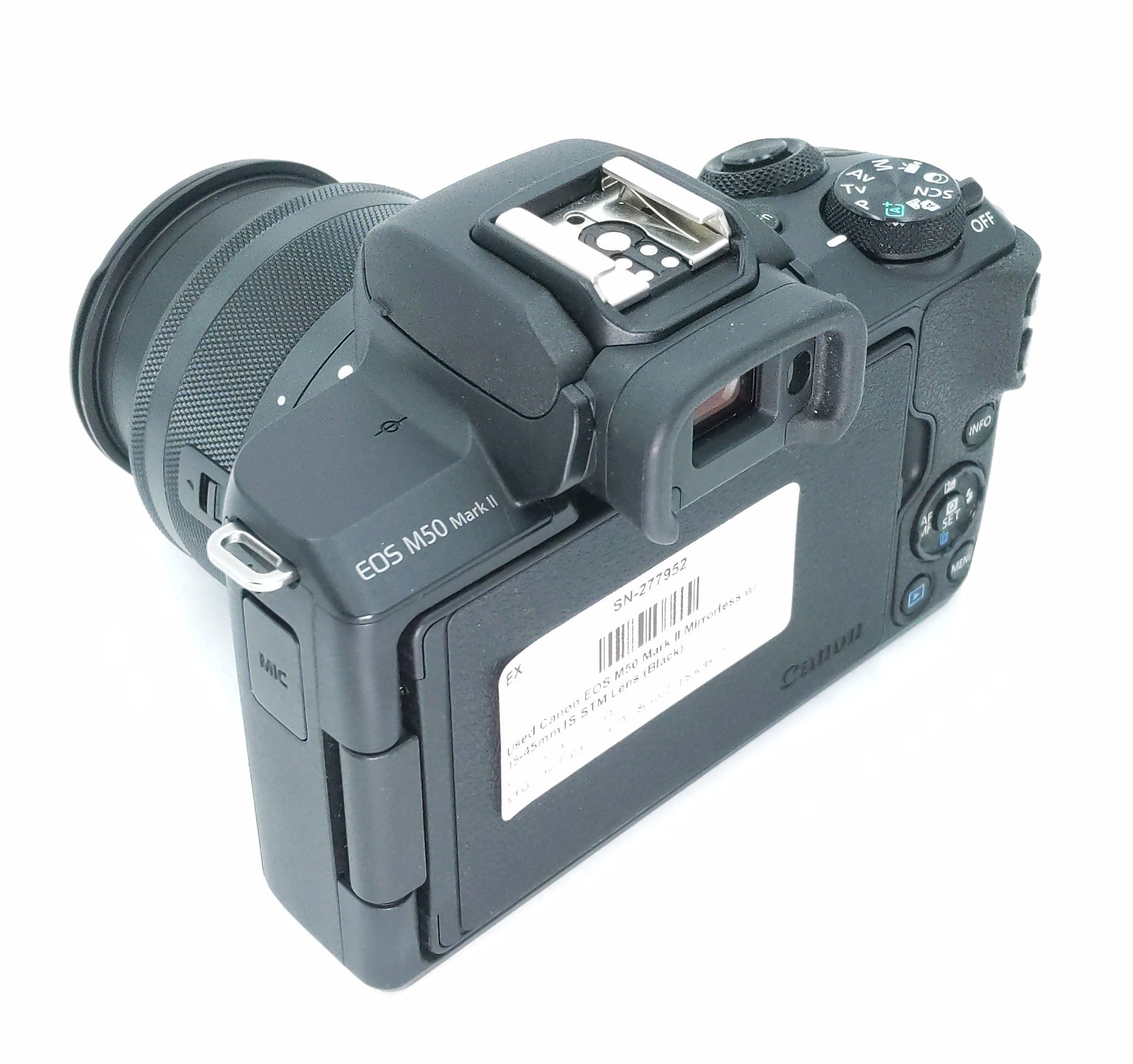 Used Canon EOS M50 Mark II Mirrorless w/ 15-45mm IS STM Lens (Black)