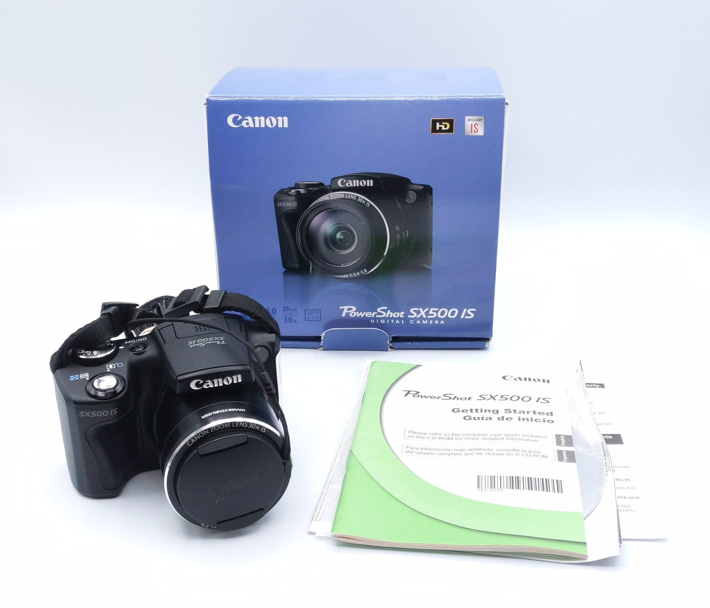 Used Canon Powershot SX500 IS Digital Point and Shoot Camera