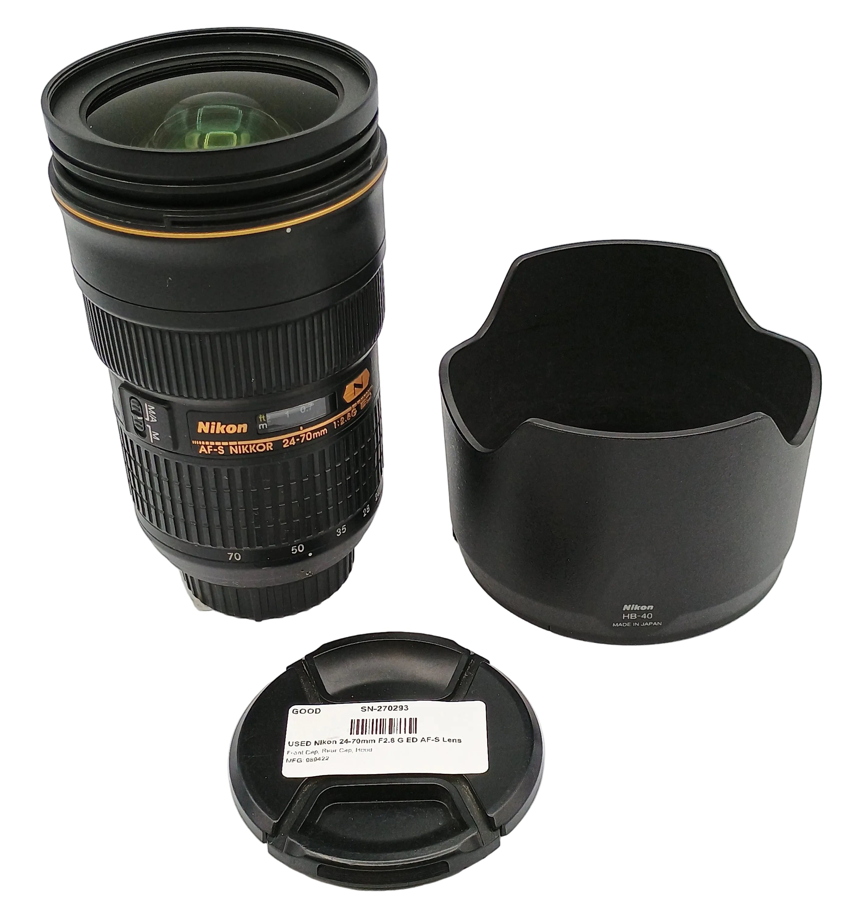 USED Nikon 24-70mm F2.8 G ED AF-S Lens