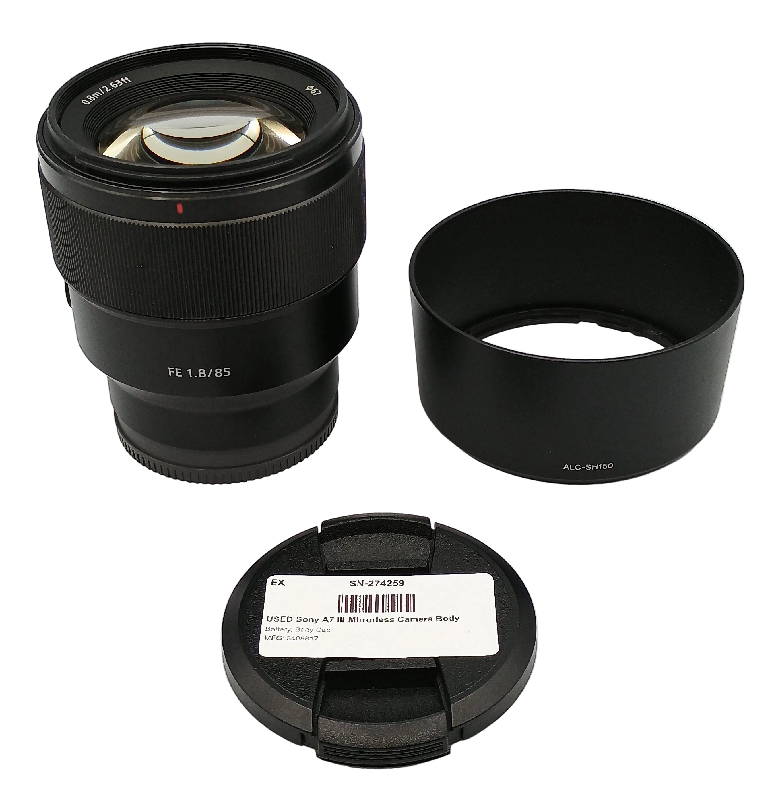 USED Sony 85mm f/1.8 FE Lens