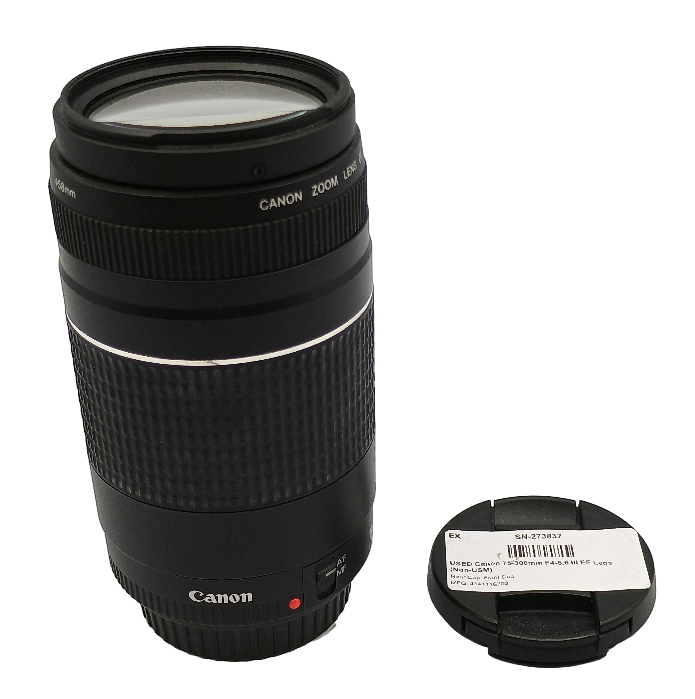 USED Canon 75-300mm F4-5.6 III EF Lens (Non-USM)