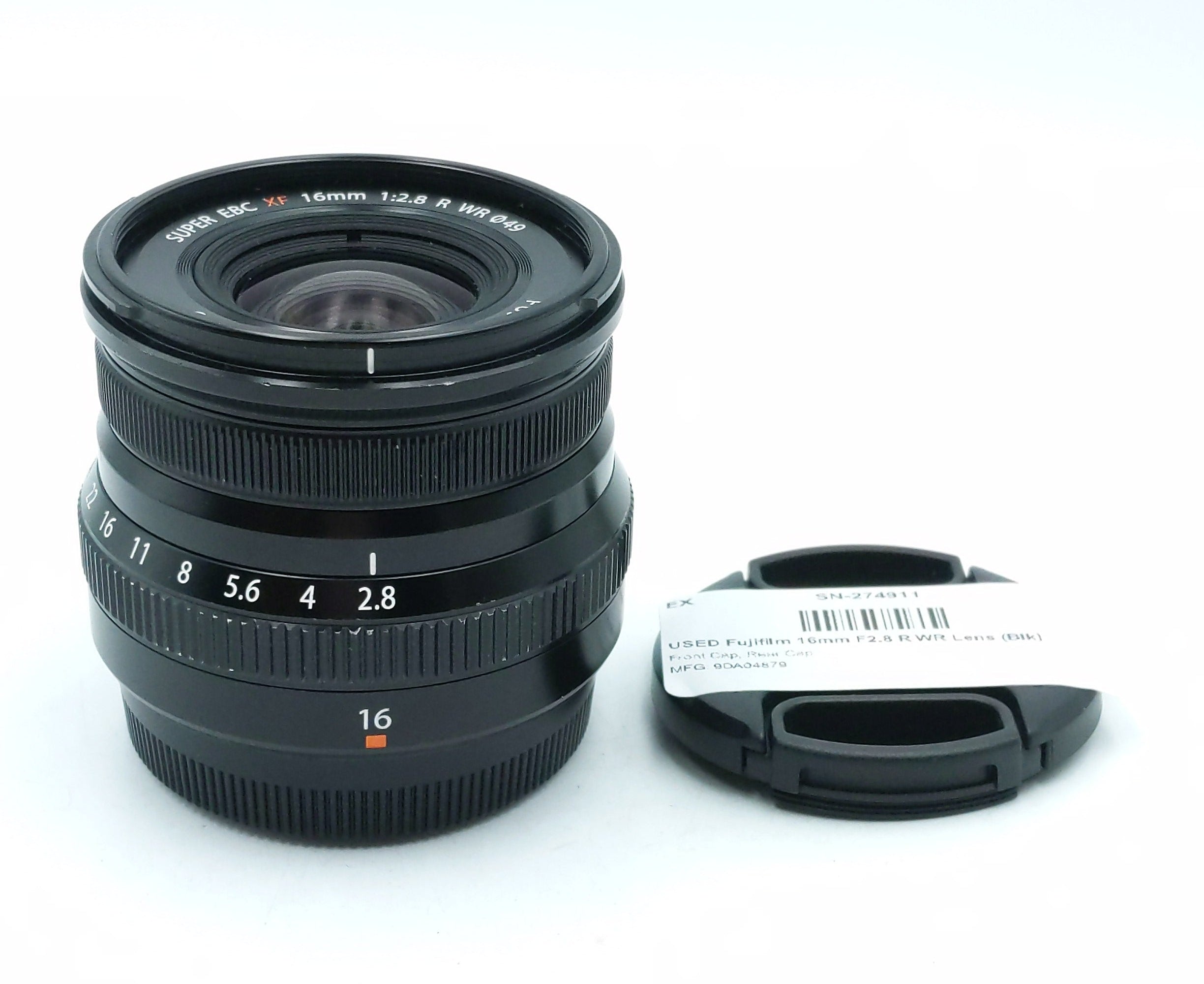 USED Fujifilm 16mm F2.8 R WR Lens (Blk)