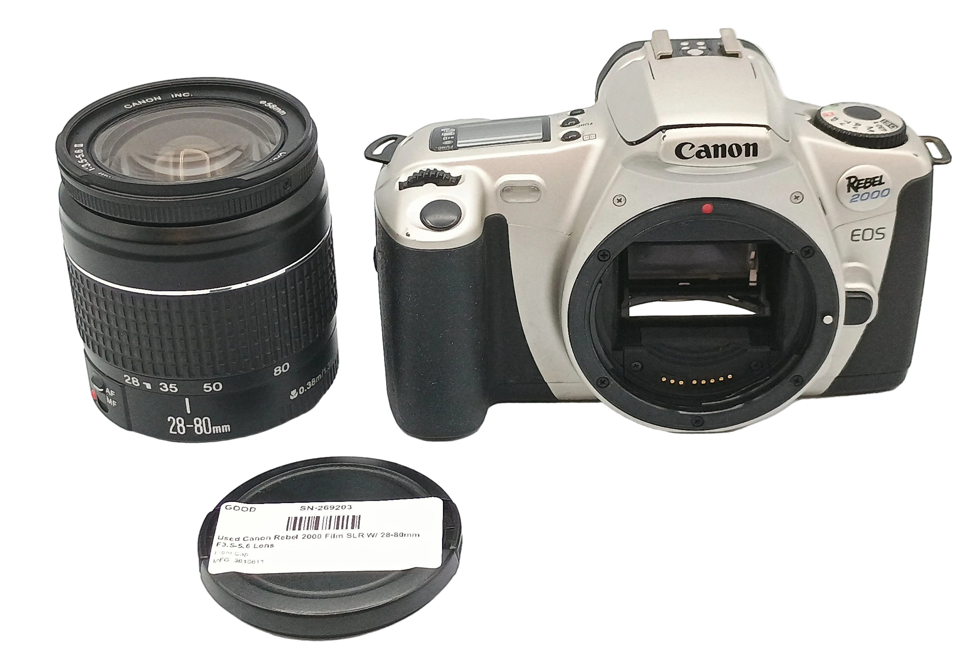 Used Canon Rebel 2000 Film SLR W/ 28-80mm F3.5-5.6 Lens