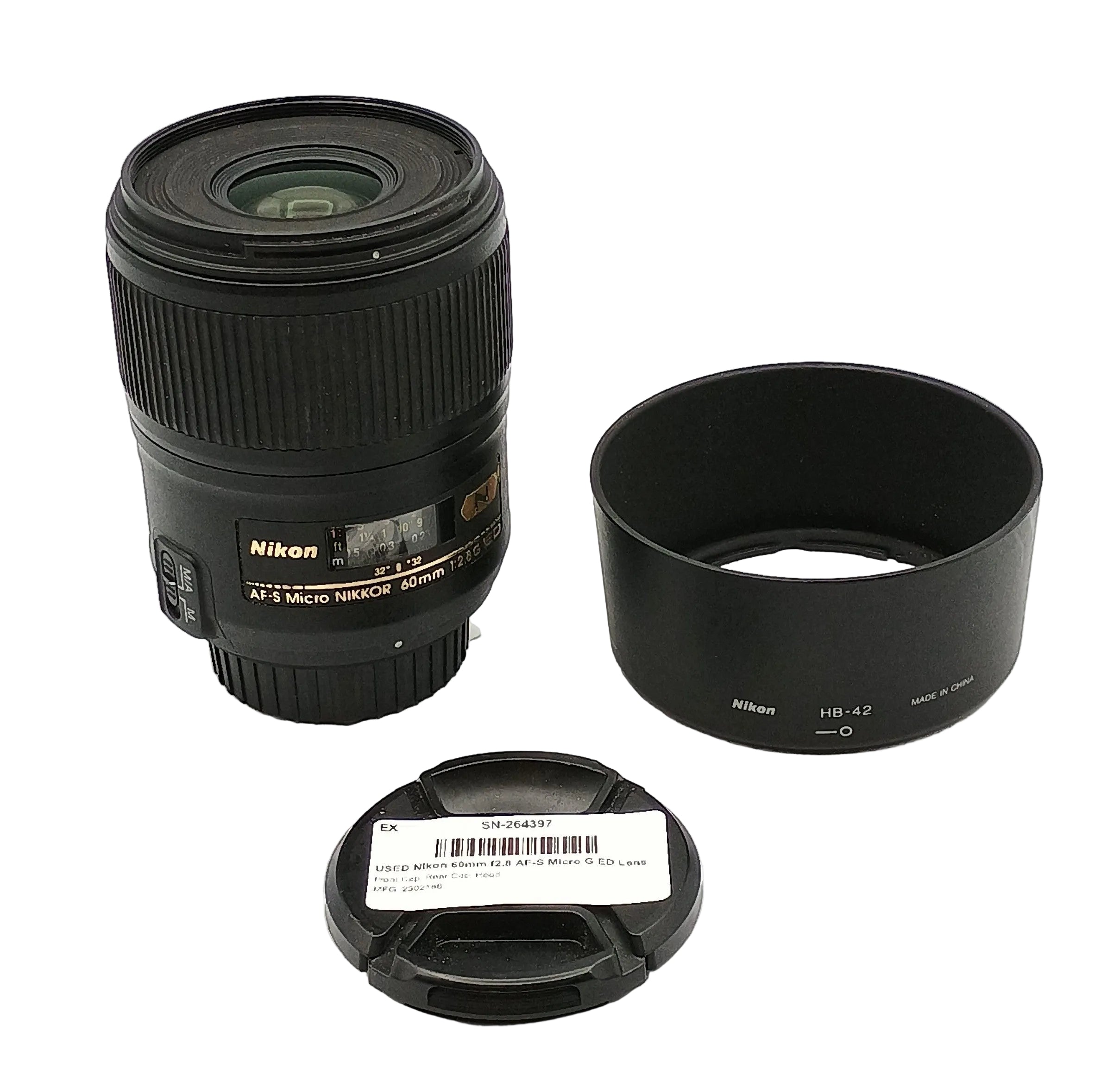 USED Nikon 60mm f2.8 AF-S Micro G ED Lens