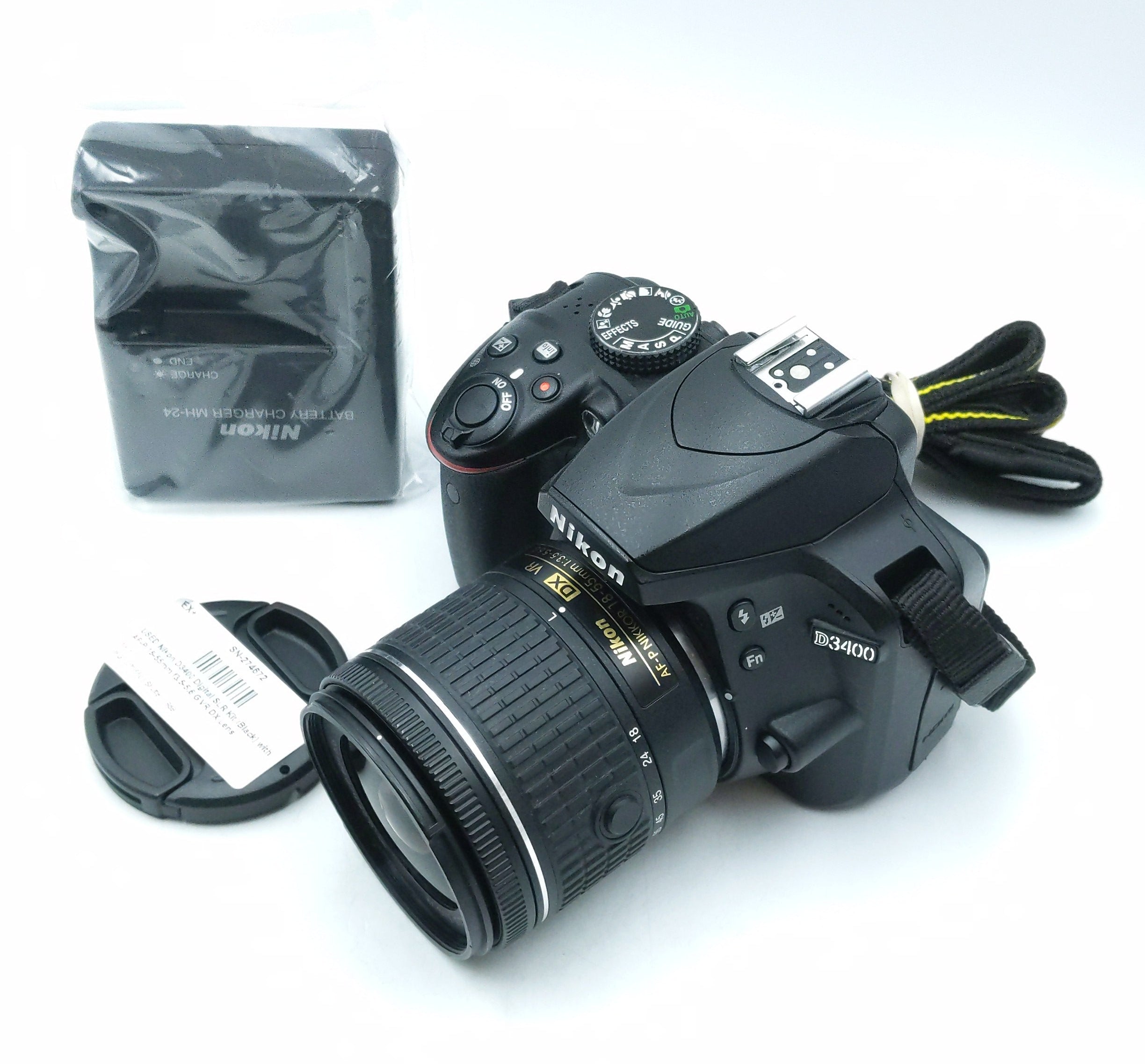 USED Nikon D3400 Digital SLR Kit (Black) with AF-P 18-55mm f3.5-5.6 G VR DX Lens