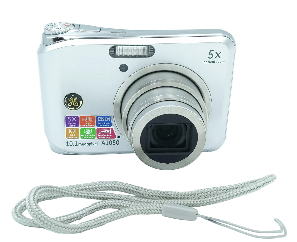 Used GE A1050 10MP 5x Zoom Digital Point and Shoot Camera