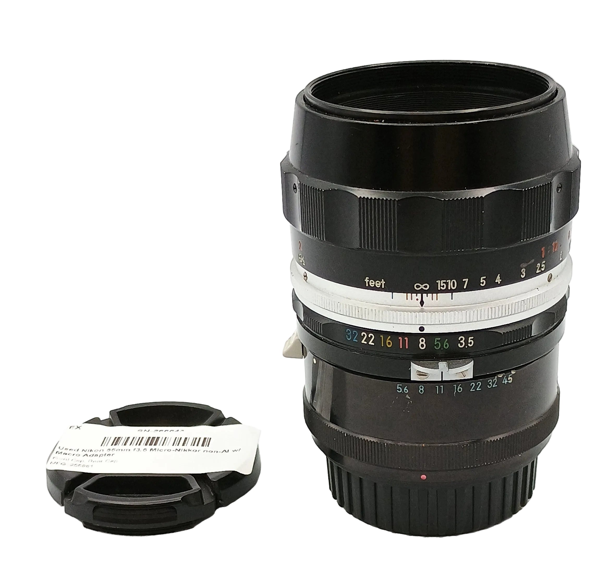Used Nikon 55mm f3.5 Micro-Nikkor non-AI w/ Macro Adapter