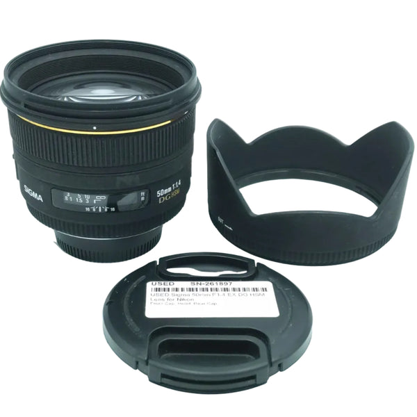 USED Sigma 50mm F1.4 EX DG HSM Lens for Nikon