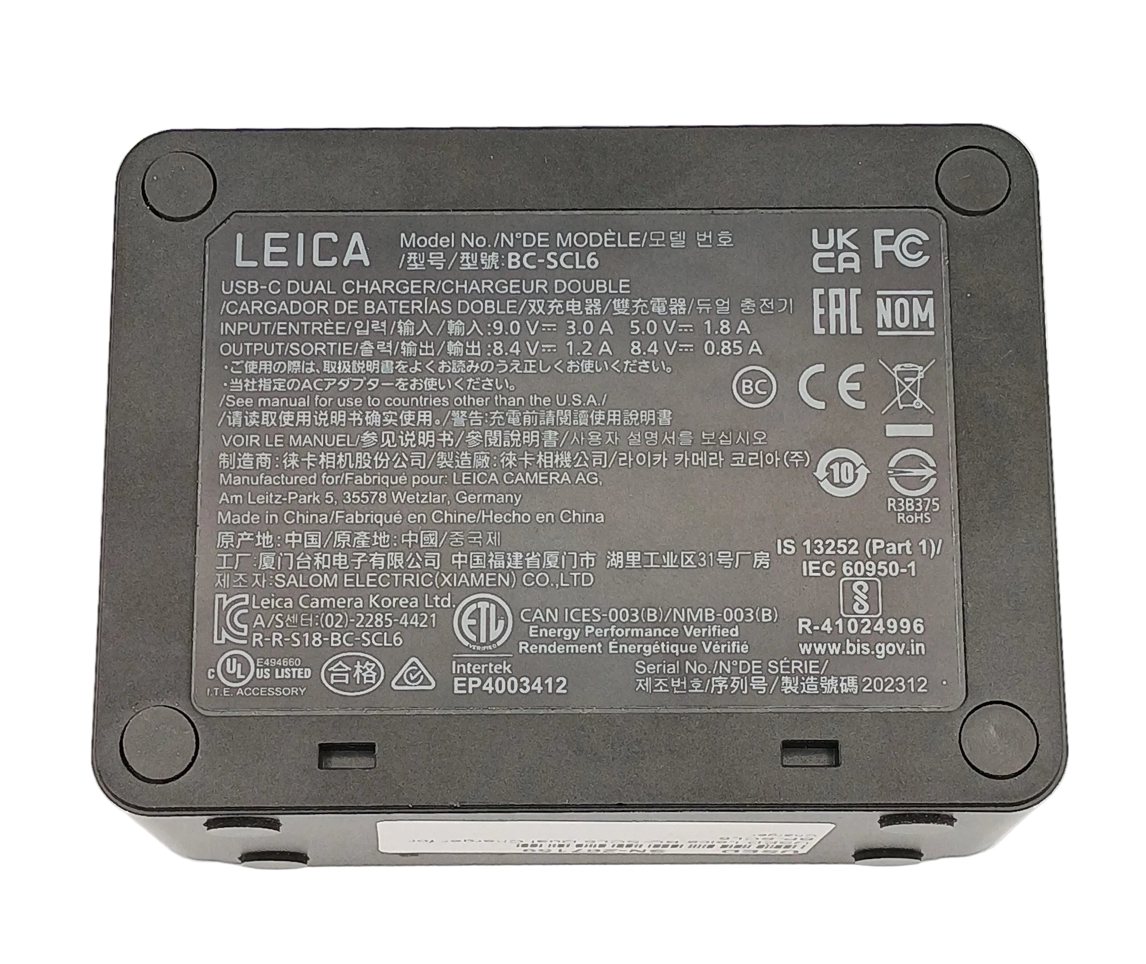 Kit d'alimentation USB-C Leica: Chargeur double, batterie supplémentaire, câble rapide Kit d'alimentation USB-C Leica: Chargeur double, batterie supplémentaire, câble rapide
