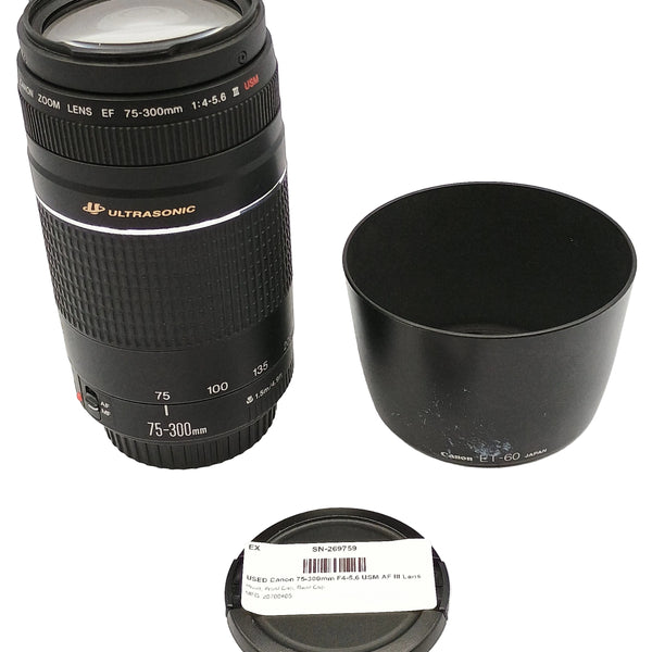 USED Canon 75-300mm F4-5.6 USM AF III Lens