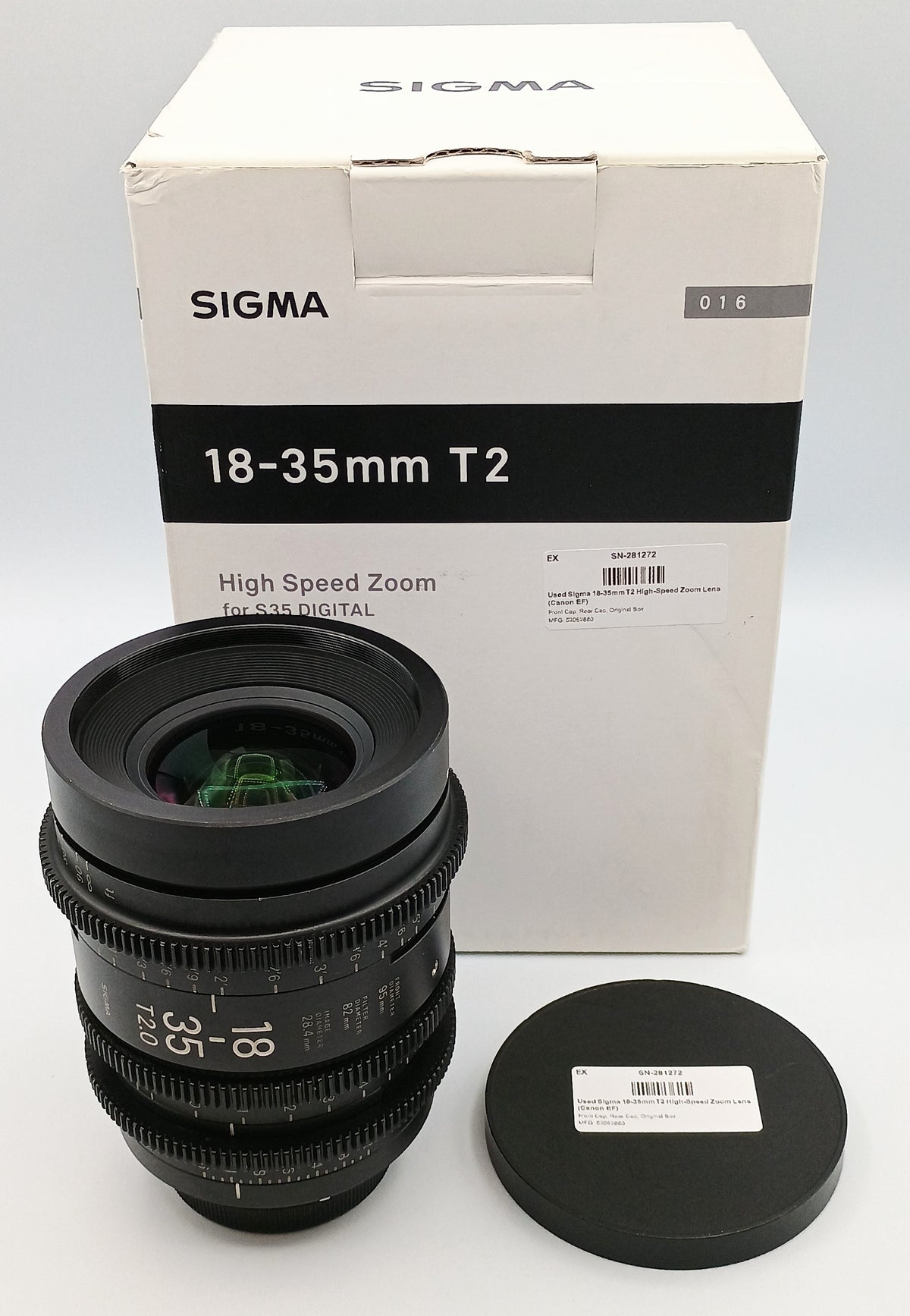 Used Sigma 18-35mm T2 High-Speed Zoom Lens (Canon EF)
