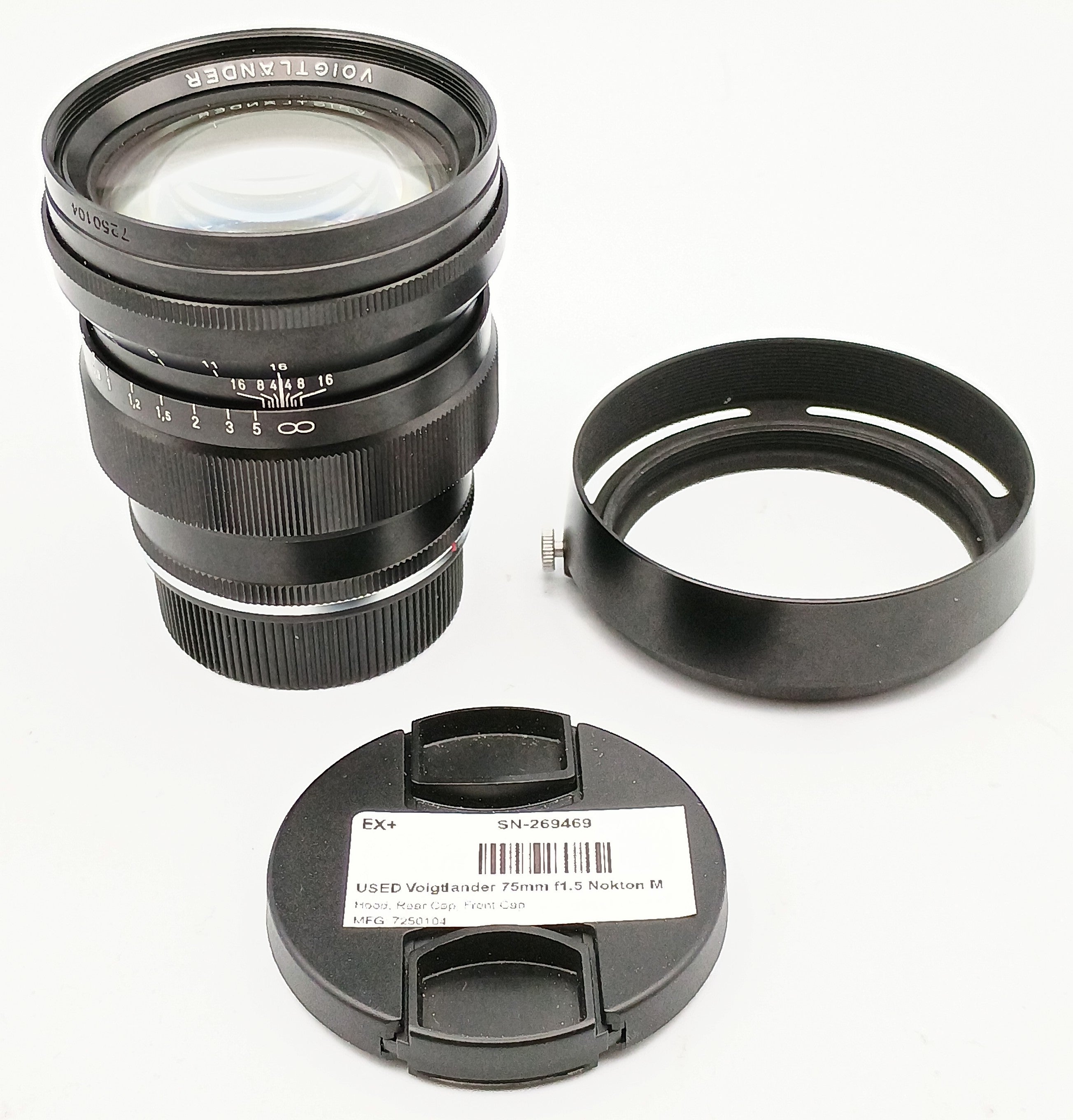 USED Voigtlander 75mm f1.5 Nokton M