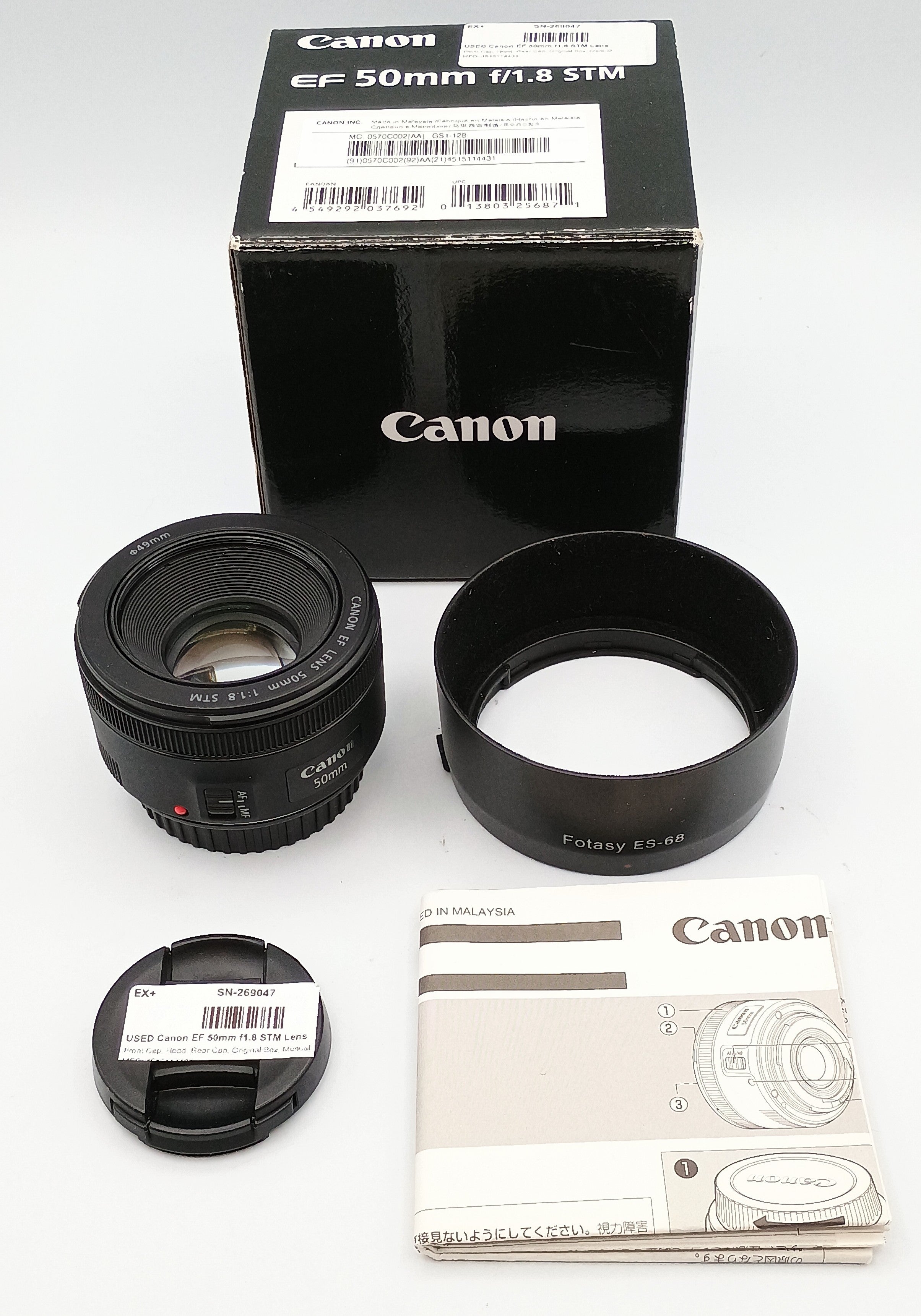 USED Canon EF 50mm f1.8 STM Lens