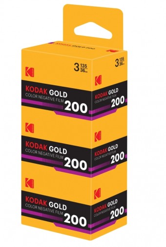 Kodak Eastman GOLD 200 Color Negative Film (35mm Roll Film, 36 Exposures, 3-Pack)